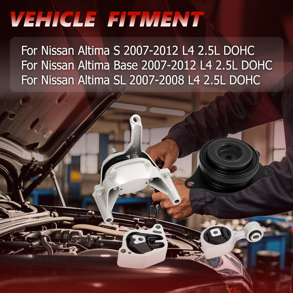 (4) Motor Mount A4339 A4340 A4350 A4353 OEM For 2007 2008 2009-2017 Altima 2.5L