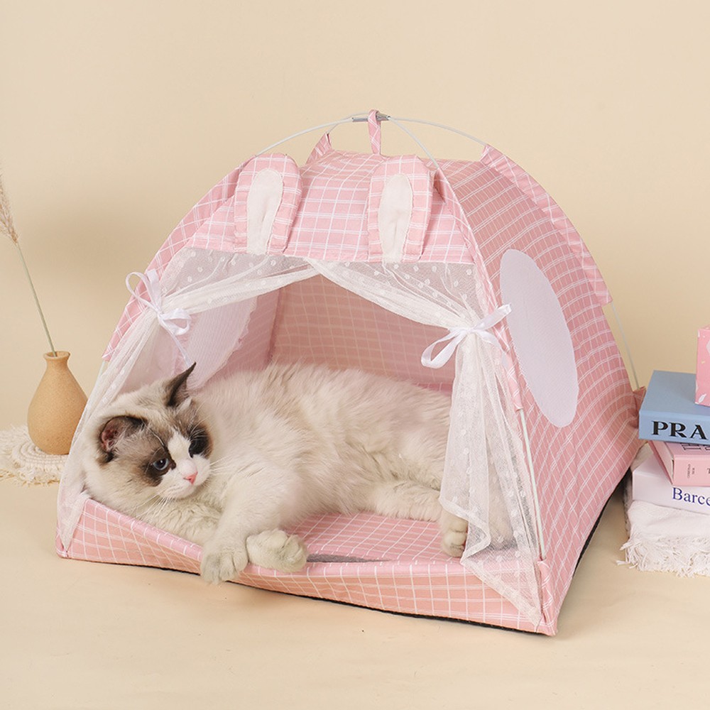 Cat Dog House Tent Pet Puppy Kitty Nesting Bed Kennel Sleeping Rest Play Cave