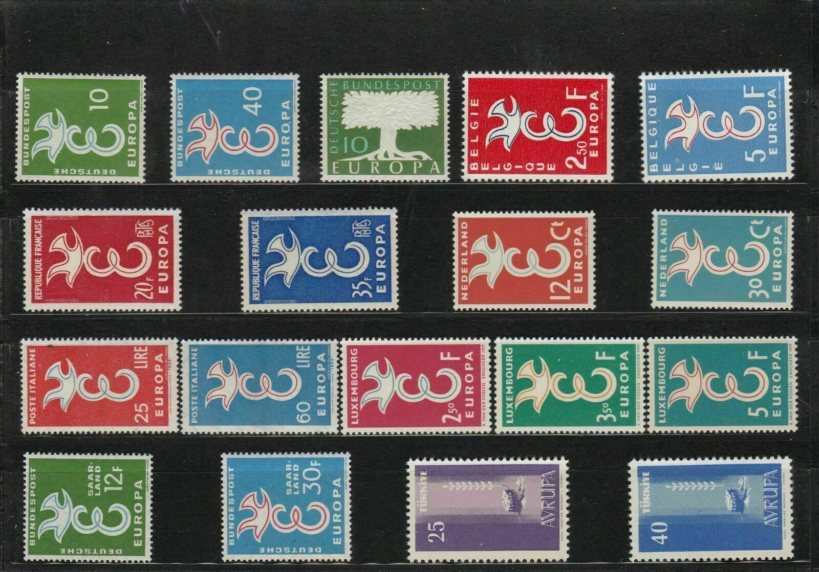 Europa 1958 Mint Never Hinged Stamps Ref 24218