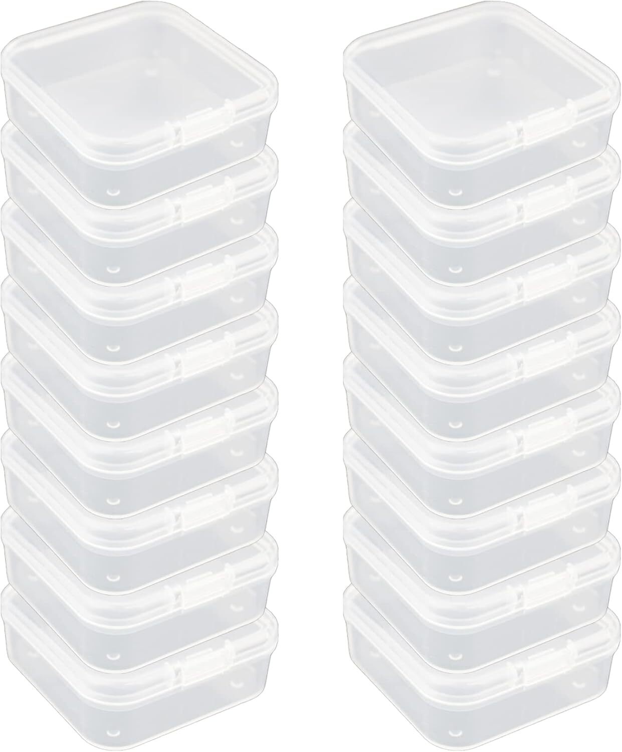24x Small Plastic Storage Boxes for Coins, Screws, Jewelry