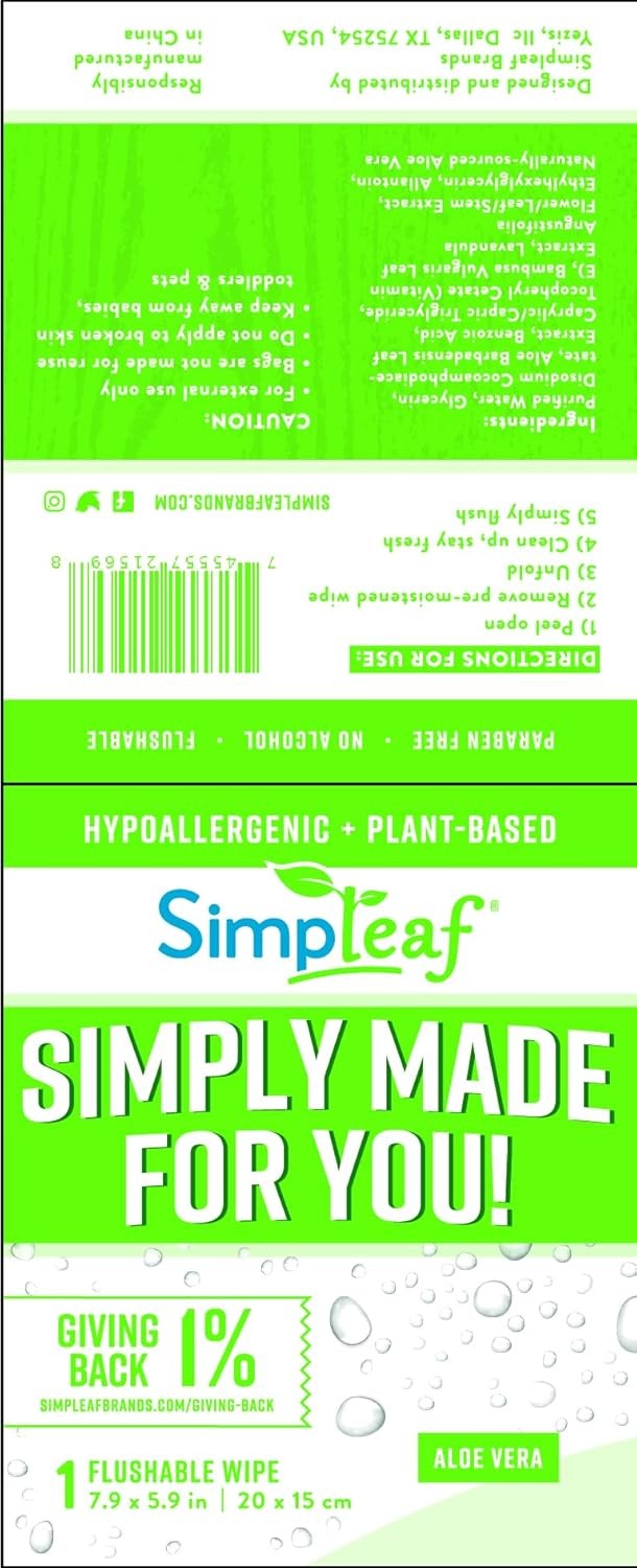 Soothing Aloe Vera Wet Wipes - Flushable & Moisture-Rich for All Skin Types