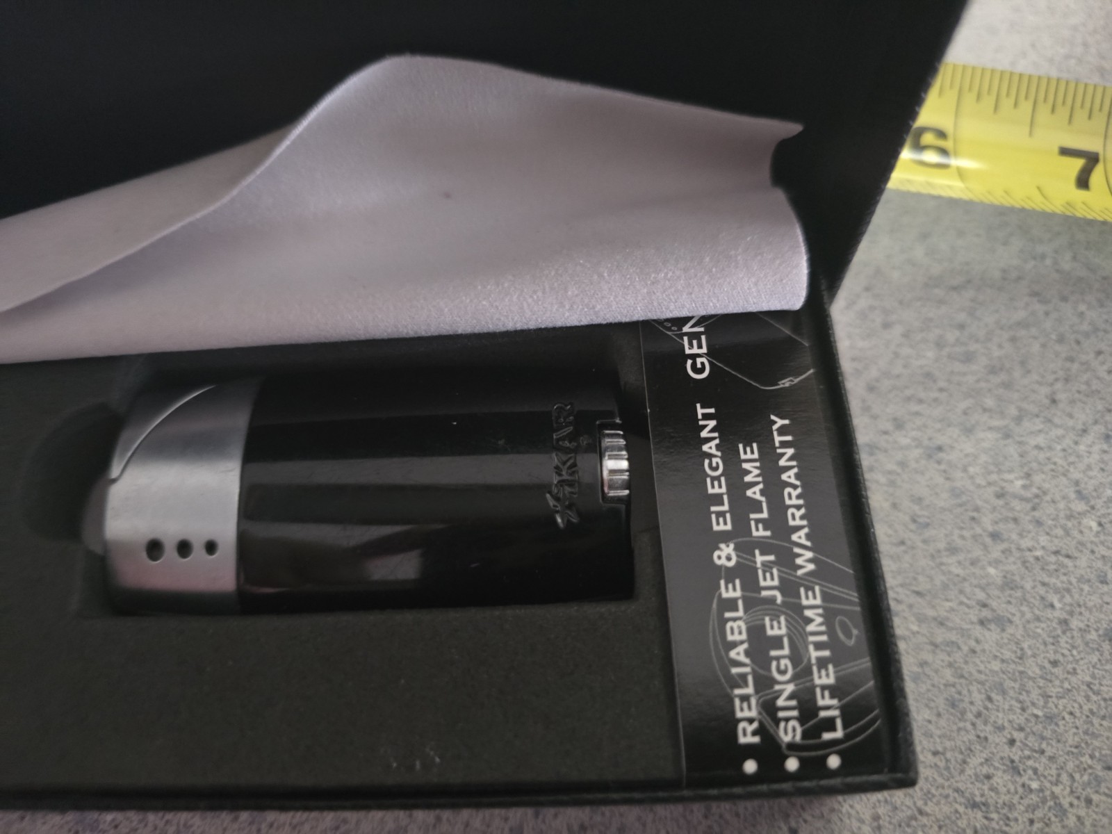 Xikar Blk Butane 1 Jet Flame Lighter Wind Resistant Pocket Lighter Refillable