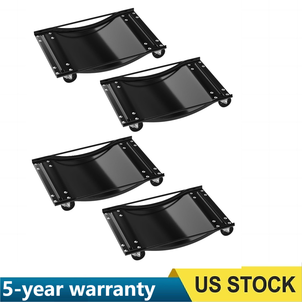 Car Dolly Set of 4 Heavy Duty 10,000 LBS Wheel Vehicle Dollies for Moving Car