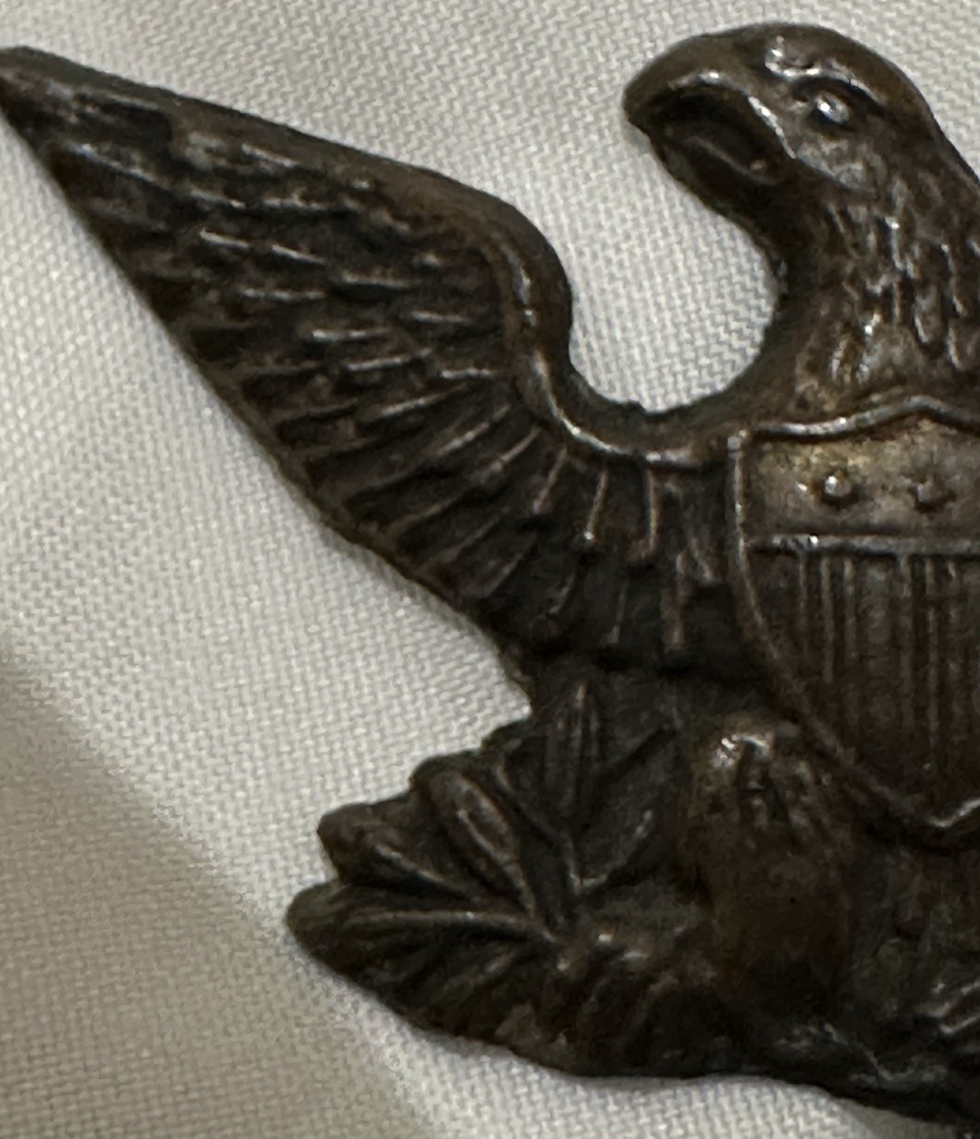 Original Period Civil War Patriotic Hat - Lapel Pin. Lead Backed & Good Quality.