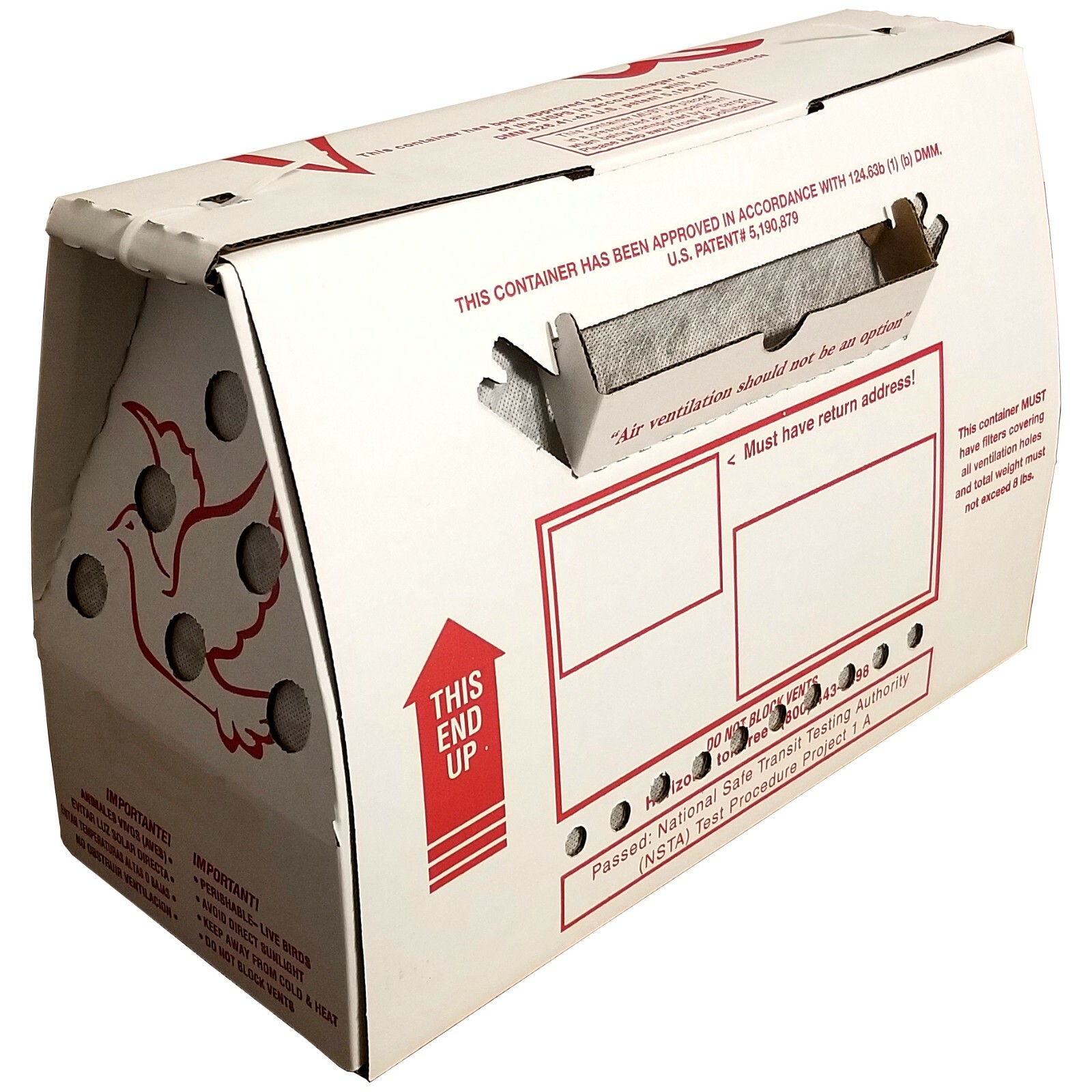 Live Bird Shipping Boxes *Vented* Chicken Shipping USPS Approved Economy Size