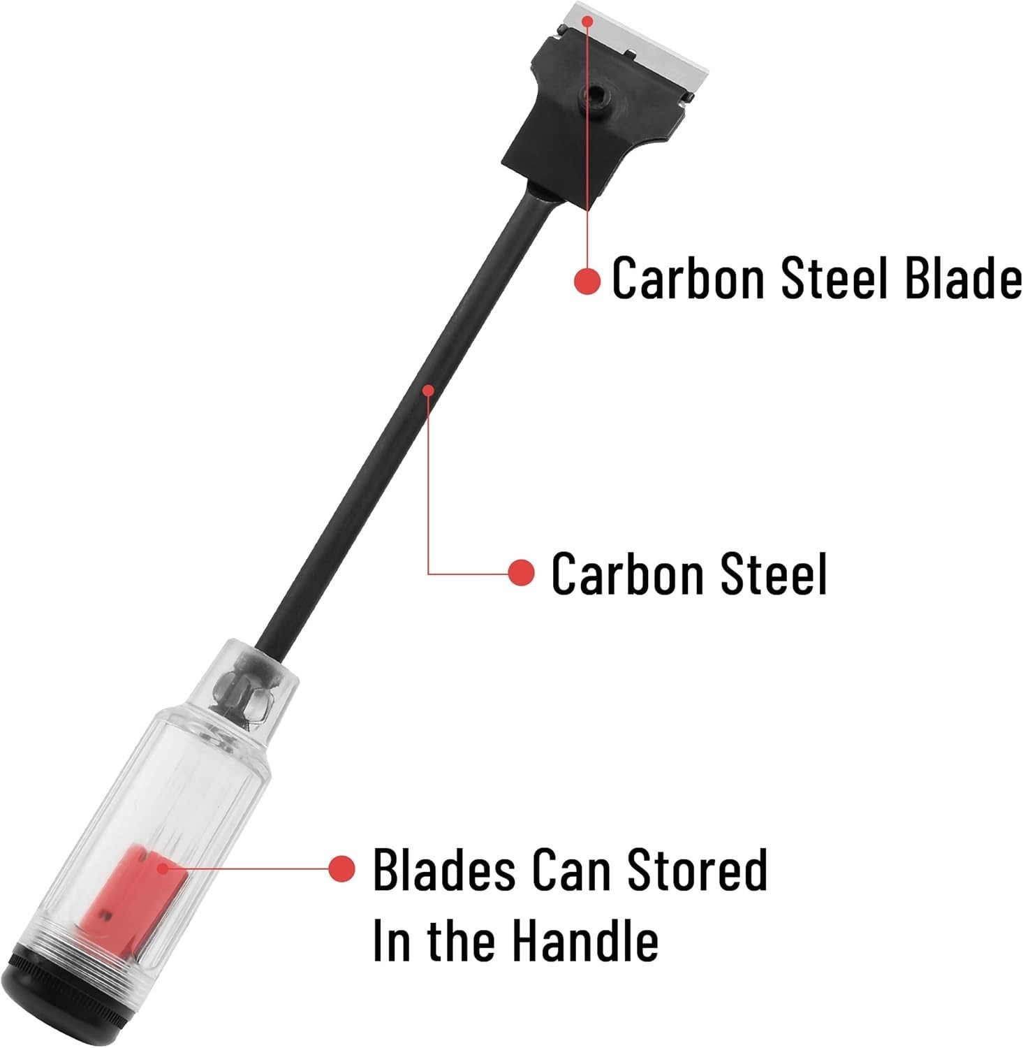 Long Handle 11" Razor Blade Scraper 3 Metal 3 Polastic Blades Tool Window Glass