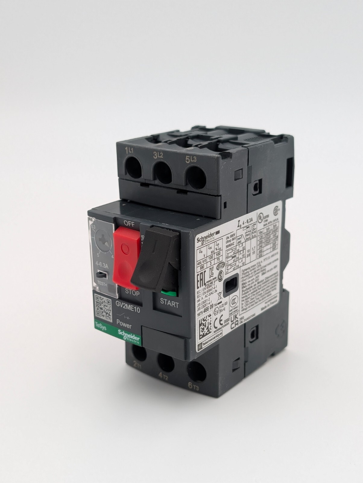 Schneider Electric GV2ME10 Manual Motor Circuit Breaker 3P 4 to 6.3A USA STOCK