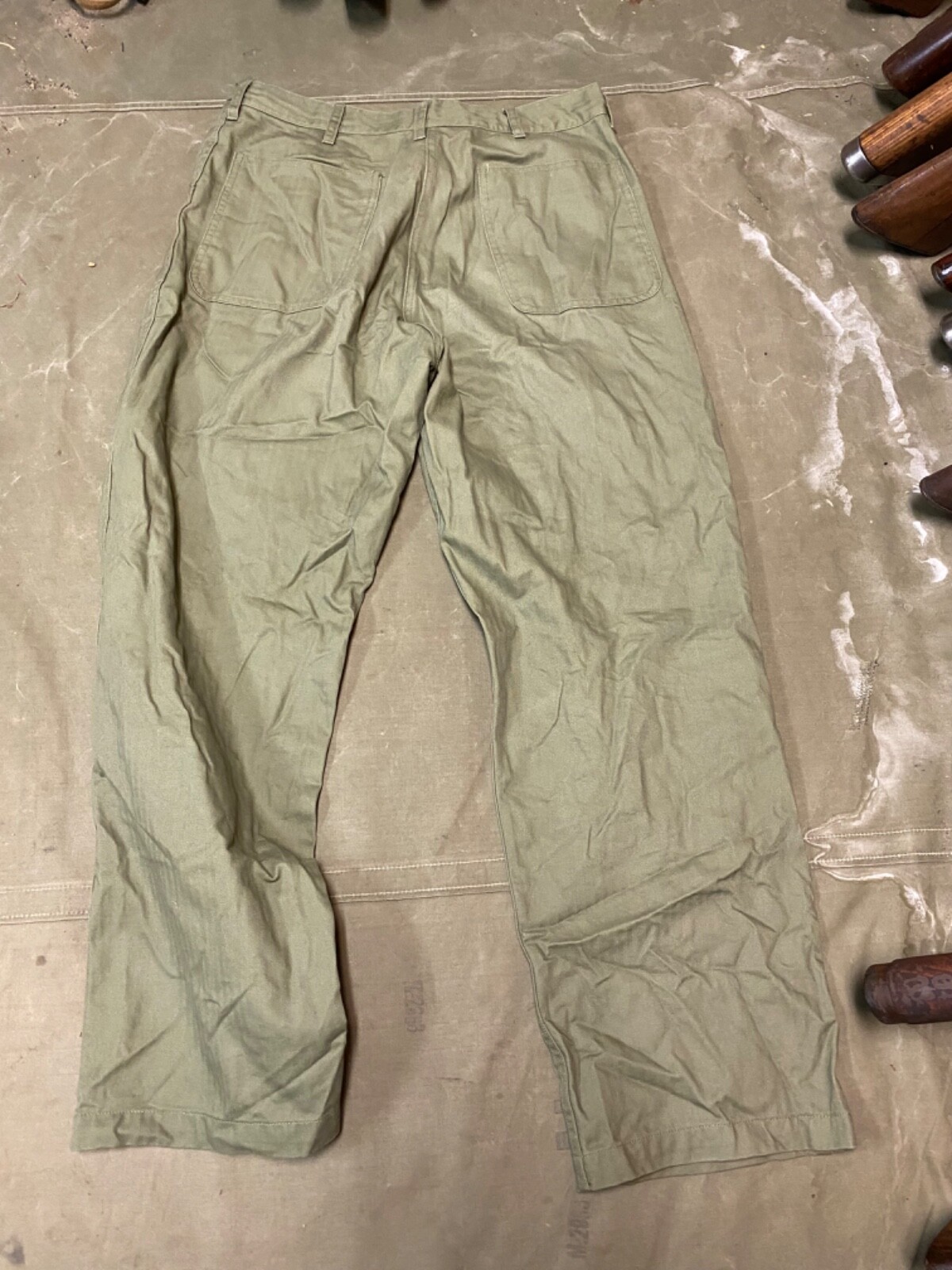 WWII US USMC MARINE P1941 P41 COMBAT FIELD HBT TROUSERS-SIZE MEDIUM 34 WAIST