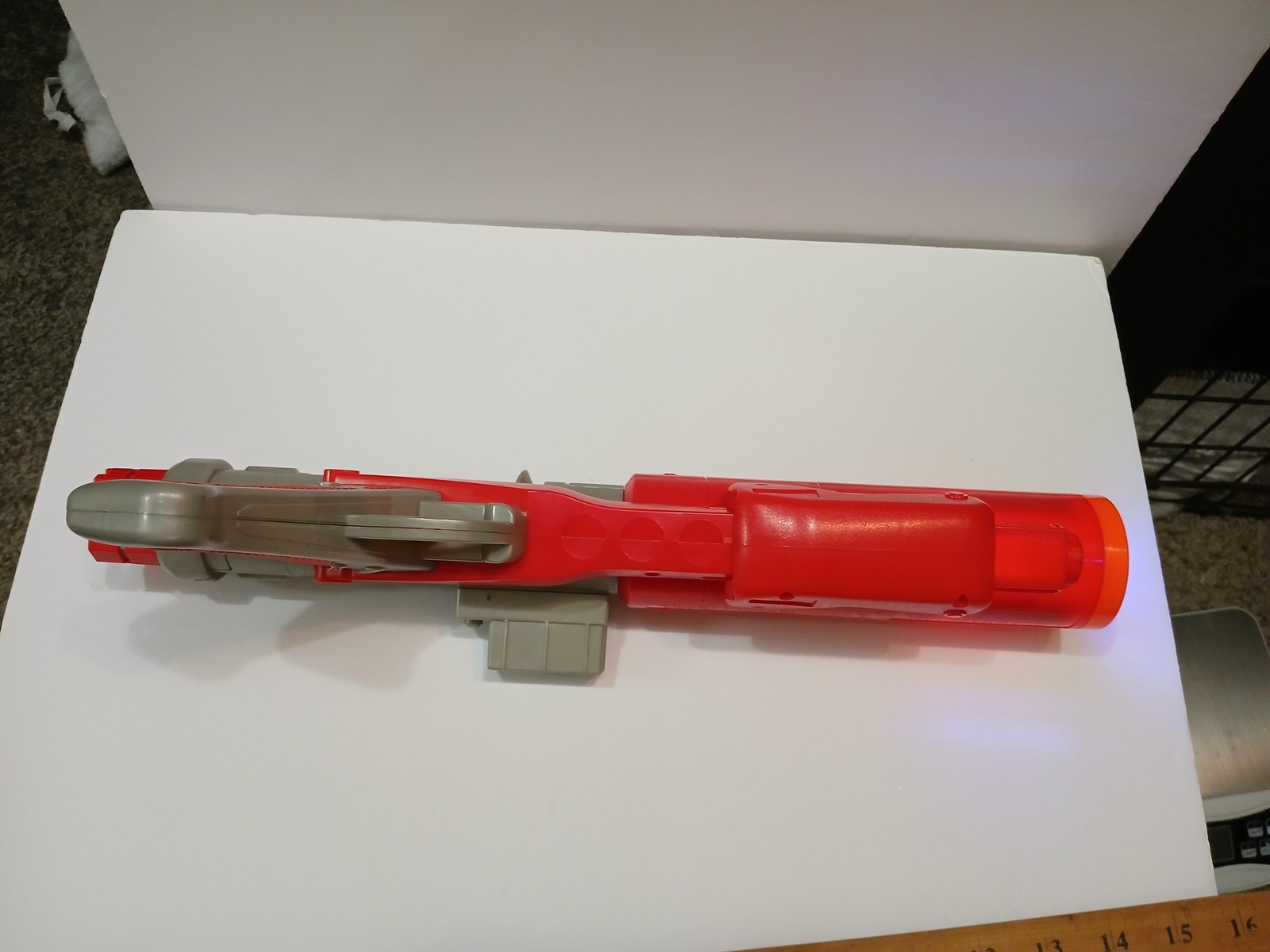 Disney Star Wars Red Gray Light Up Blaster Toy Gun Space Weapon Kids Roleplay