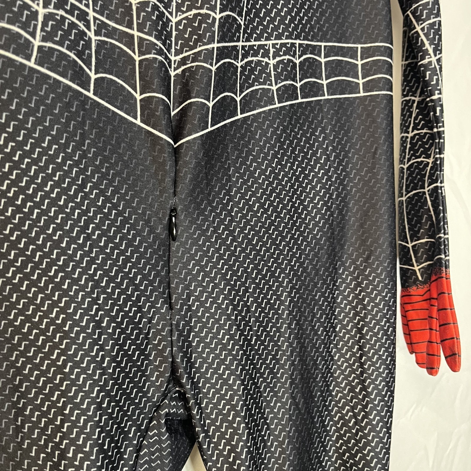 Spider Man Youth Costume Suit Miles Morales Black Red Zentai Large Cosplay