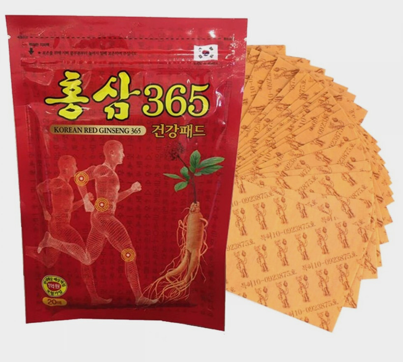 Korean Power Red Ginseng Patch / Health Hot Pad / Pain Relief / 20ea