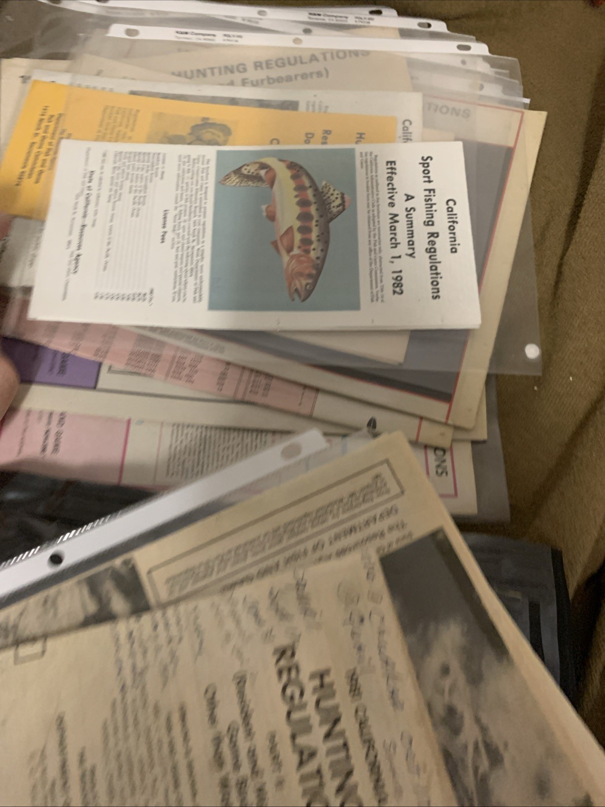 Lot Of 29 California Regulations Pamphlets 1952 1994 Vintage Hunting Fishing