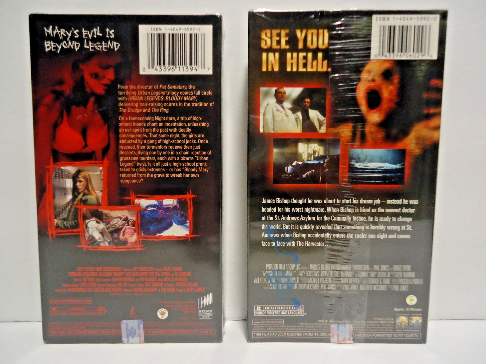 URBAN LEGEND BLOODY MARY ASYLUM OF THE DAMNED DEADBIRDS SASQUATCH HORROR VHS NEW