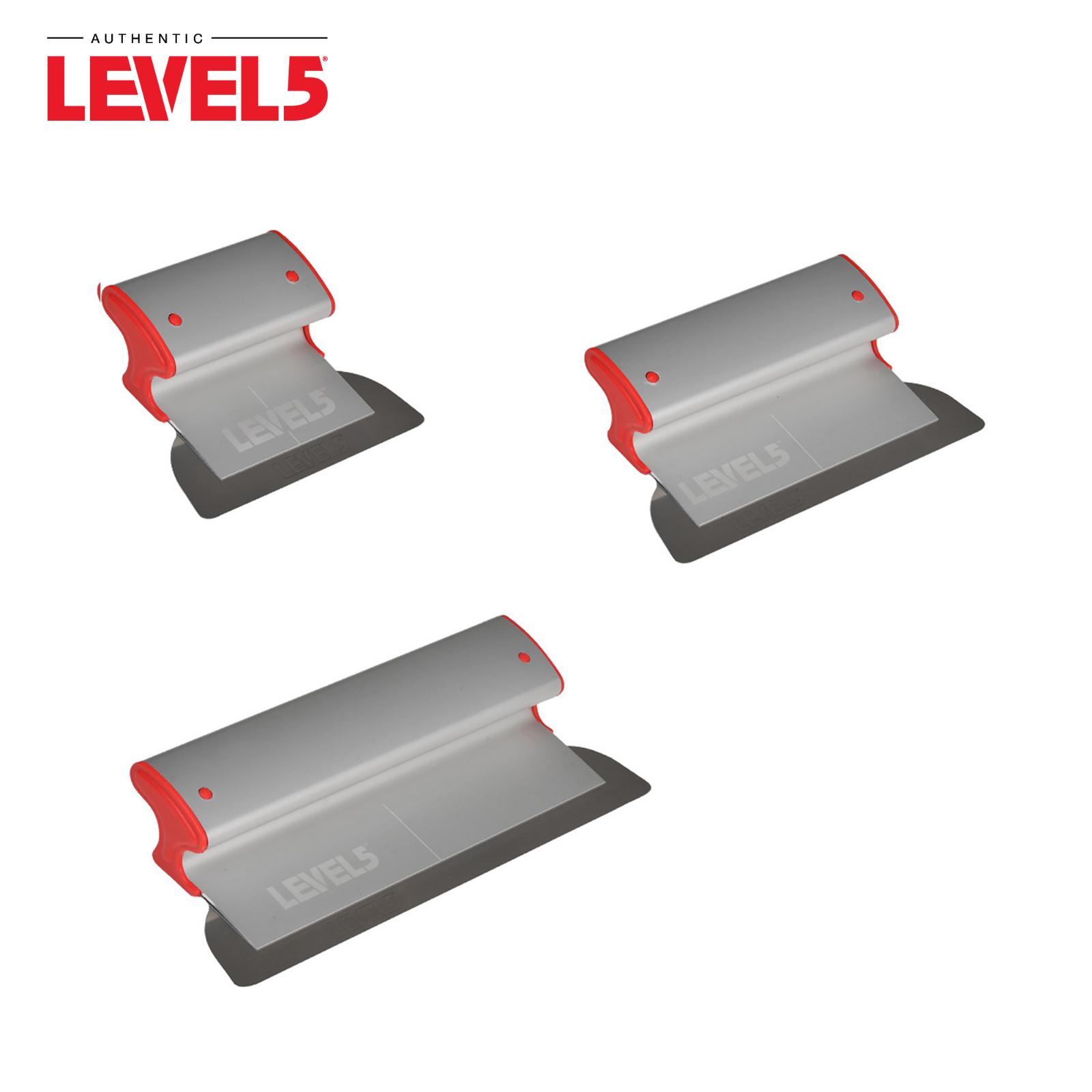 LEVEL5 Drywall 3-pc Skimming Blade Set | 7", 10", 16" Stainless Blades | 5-442