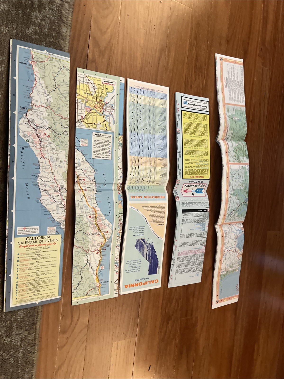 VINTAGE LOT 5 Western States CaliforniaGas Highway Road Maps