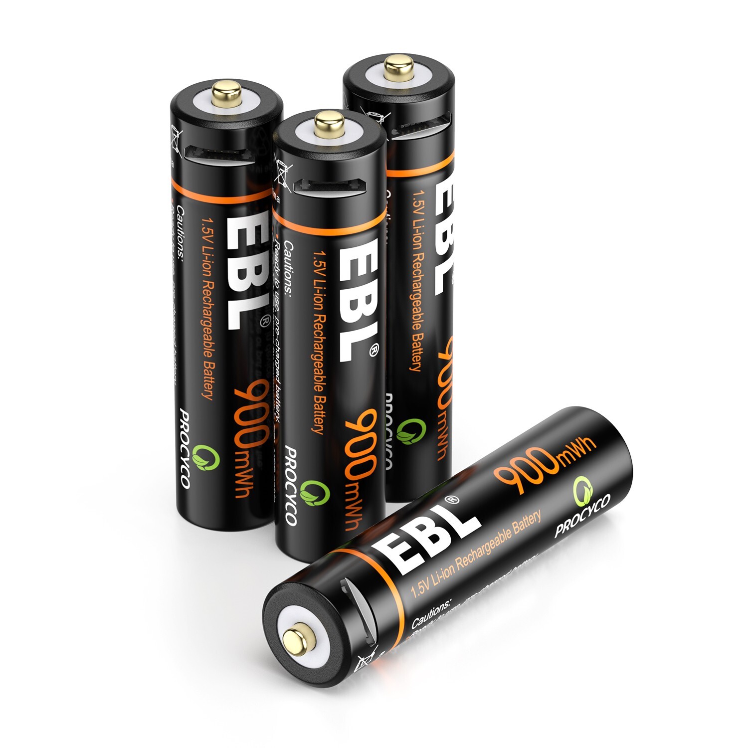 EBL Rechargeable 1.5V AA AAA Lithium Batteries USB Charging Li-ion Battery Lot