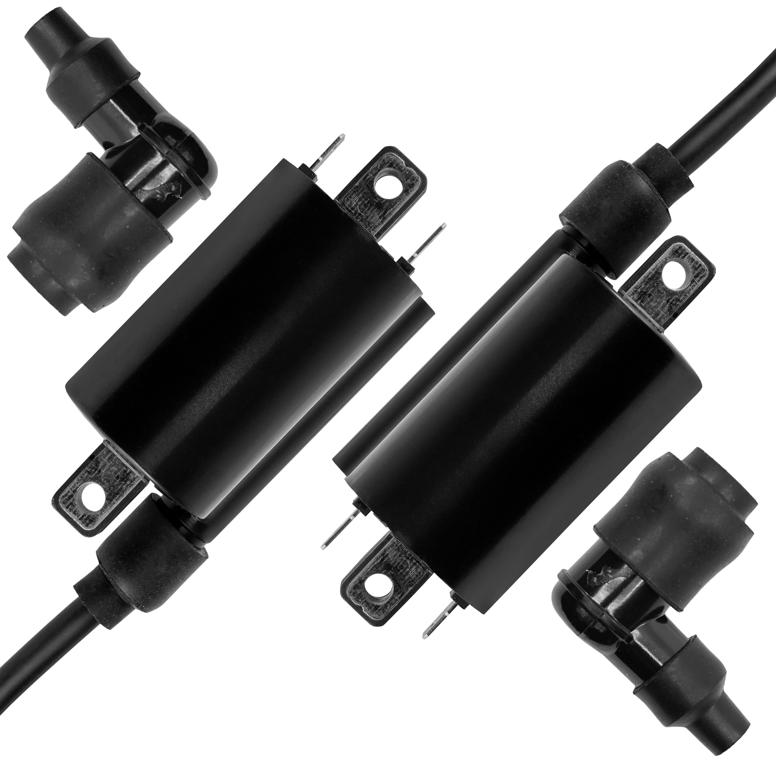 Ignition Coil w/ Spark Plug Boot Cap For Kawasaki Mule 3010 KAF620 2007-2008