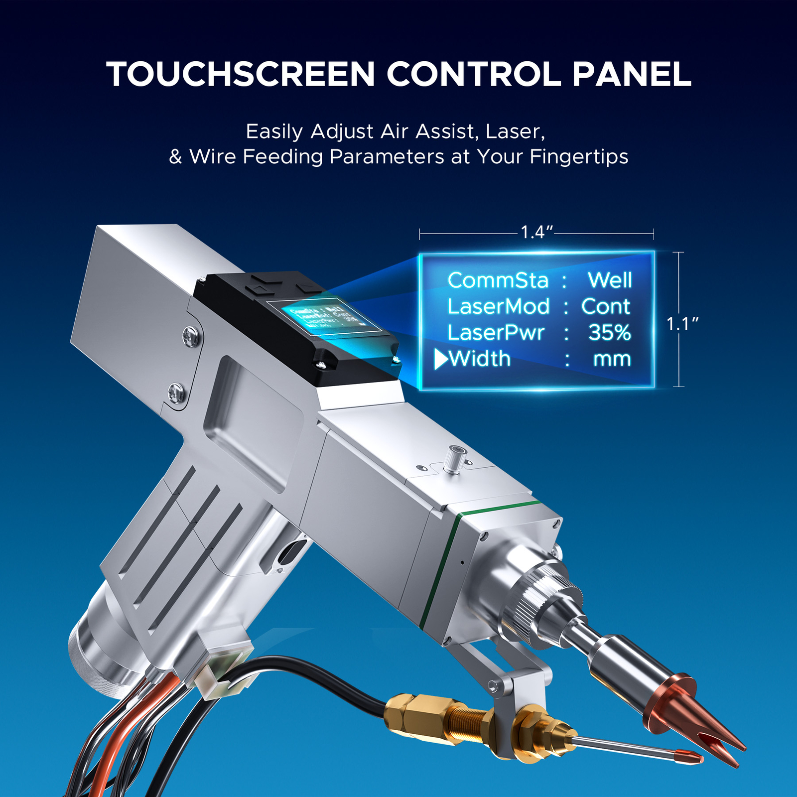 1500W Handheld Fiber Laser Welder Cleaner Cutter for Metal Aluminum - Used