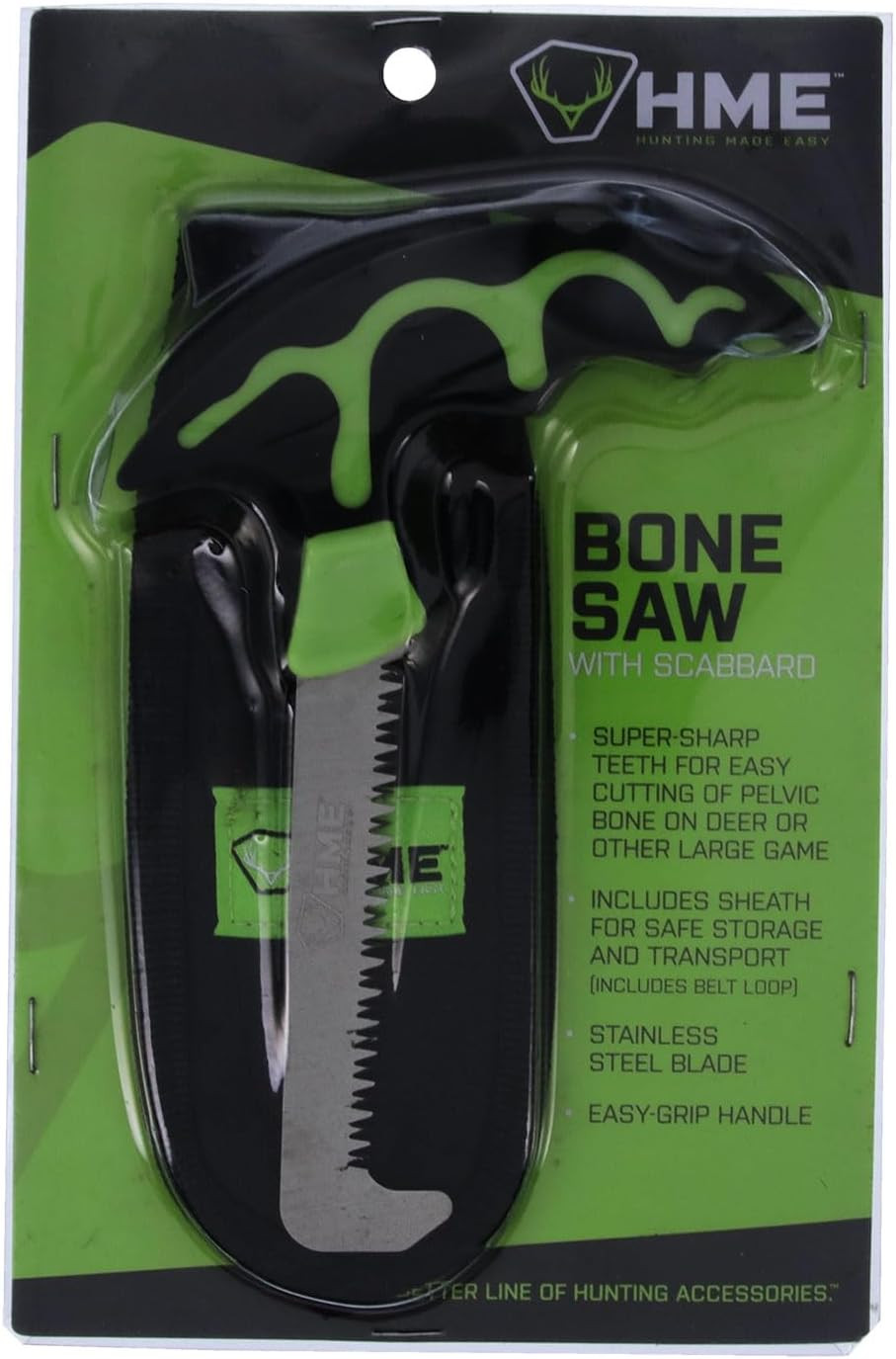 Hunting Compact Fixed Stainless Steel Bone Saw with Scabbard