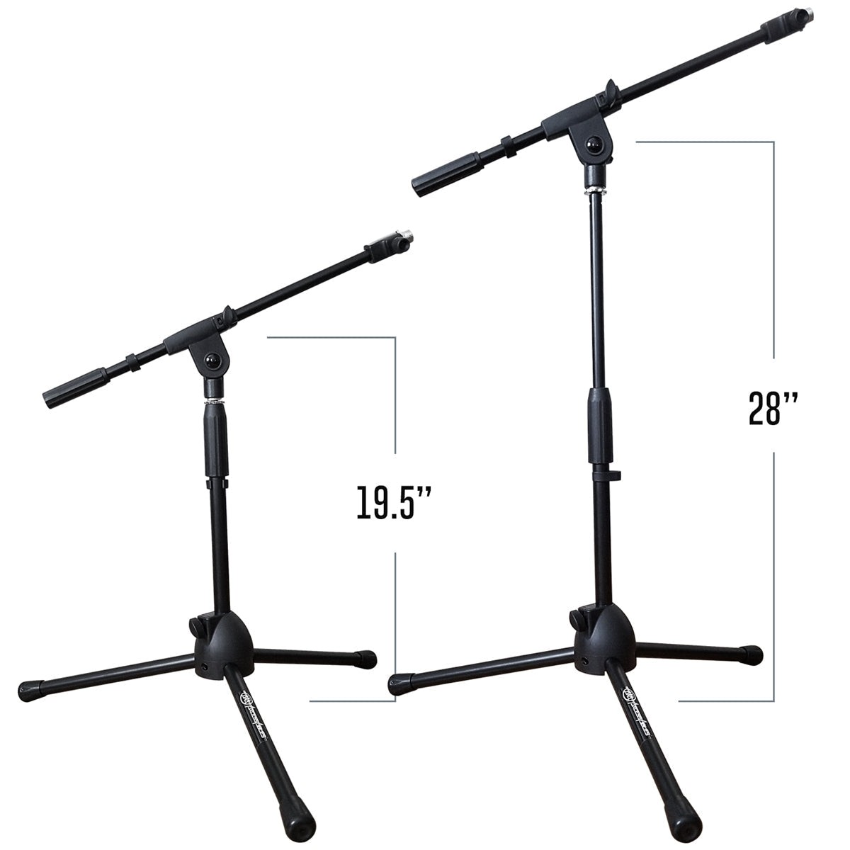 AxcessAbles MS-101L Low Profile Microphone Stand with Boom (2-Pack) - Open Box