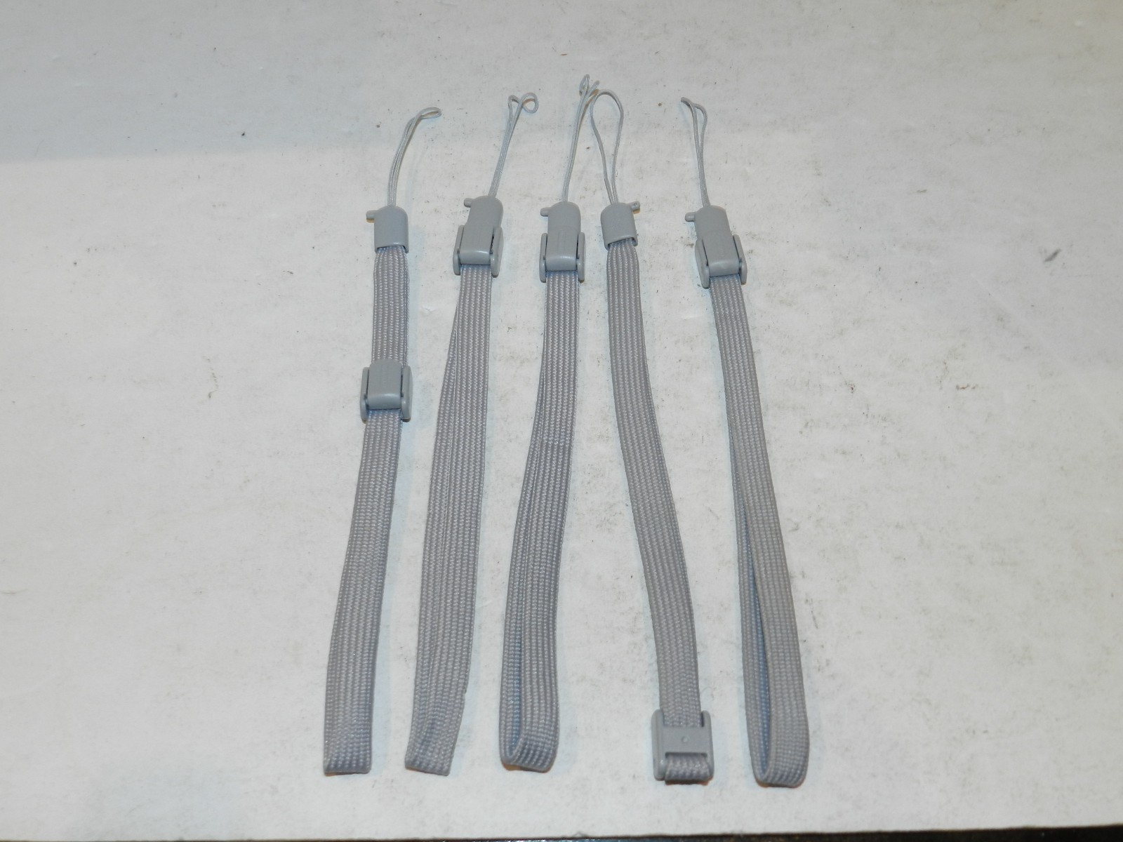 Lot Of 5 OEM Nintendo WII Remote Wrist Straps RVL- 018 Gray Cleaned Authentic