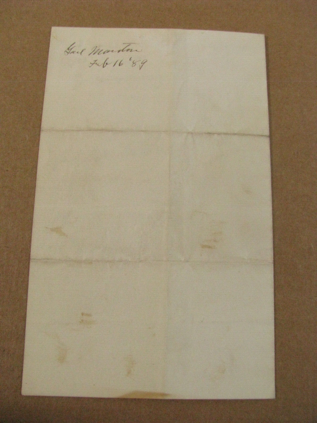 CIVIL WAR NEW HAMPSHIRE GENERAL GENERAL GILMAN MARSTON LETTER TO COMRADE
