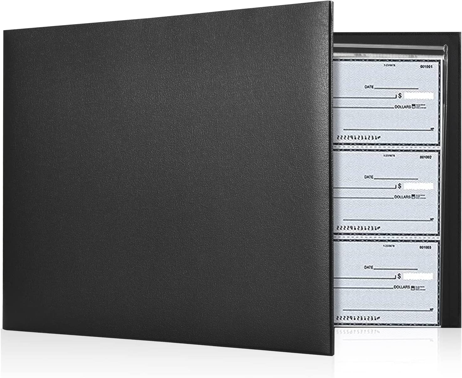 7 Ring Check Binder, 3-On-A-Page Business Checkbook Holder, 500 Checks Capacity,