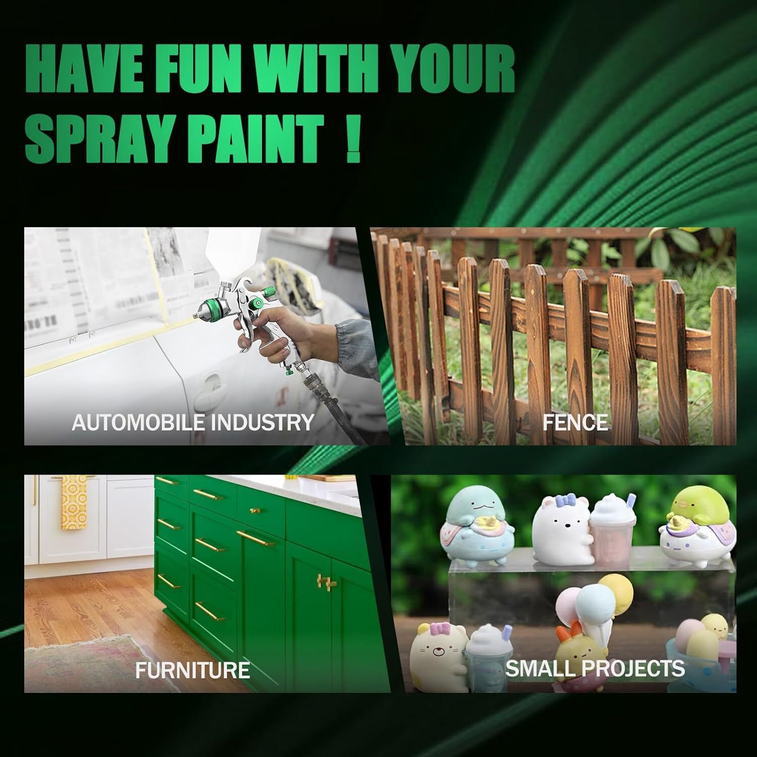 HVLP Air Paint Spray Gun Kit Gravity Feed Car Auto Primer 1.3/1.7/2.0MM Nozzles