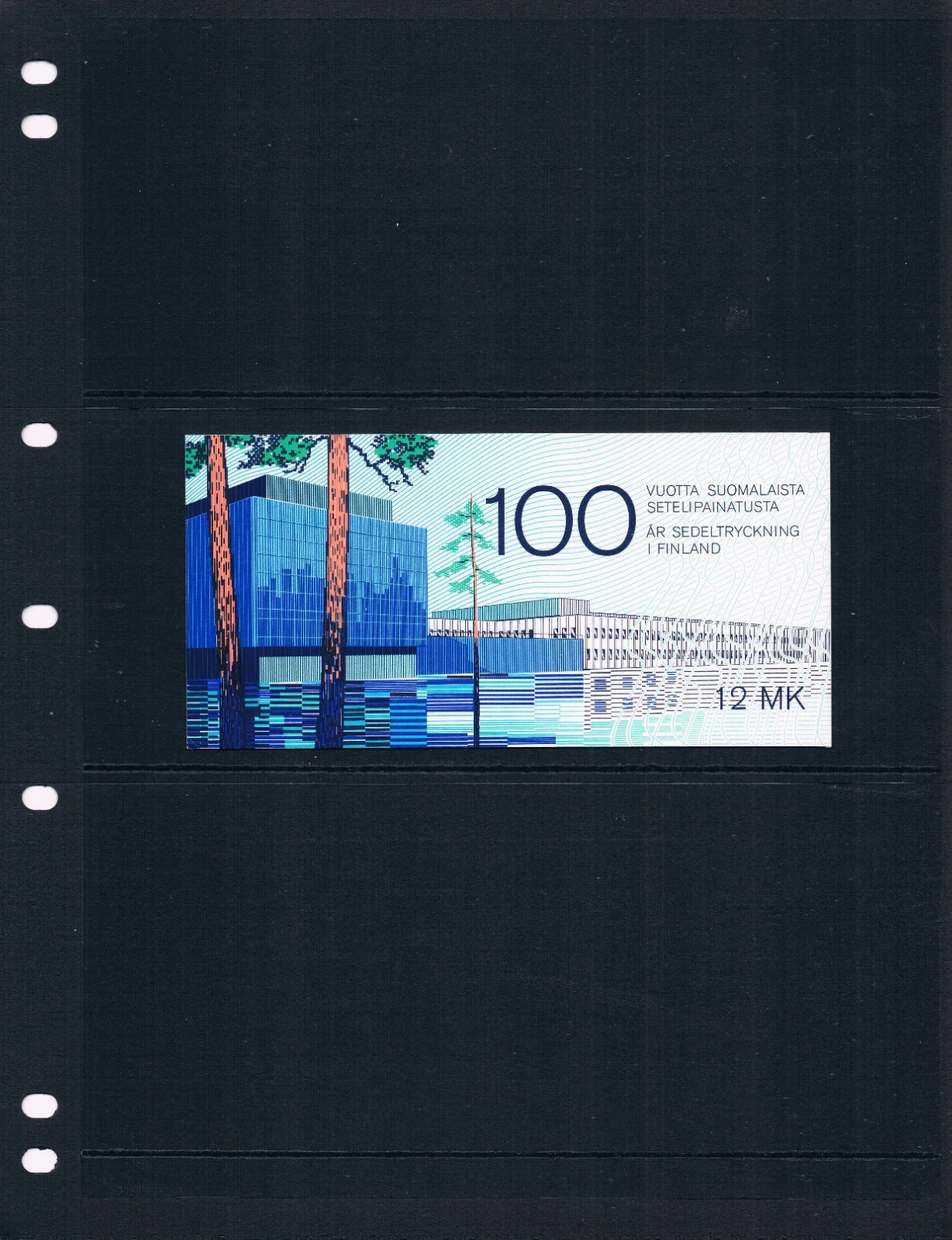 $6.00 Scott Value - 1986 FINLAND Banknotes s/s Currency 100 Years CV MNH NH UMM