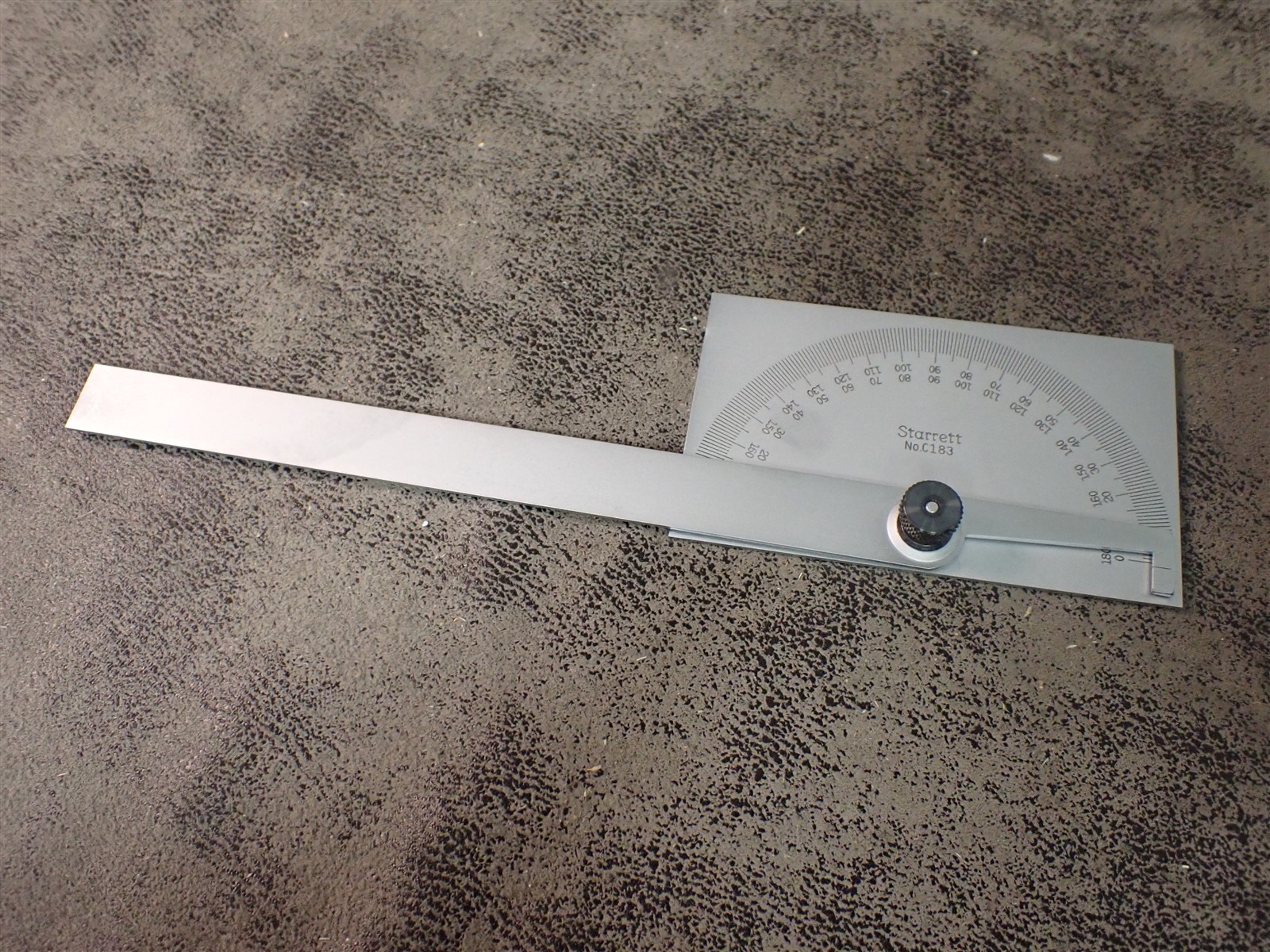 NEW Starrett 50672 Steel Protractor C183 6" 0-180 Degree (BN141)