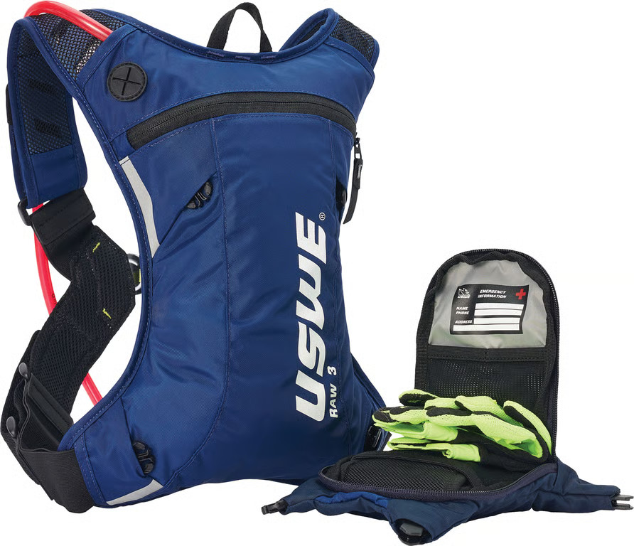 USWE Hydro Hydration 3 Backpack - Blue Motorcycle ATV/UTV Street Bike 2033439