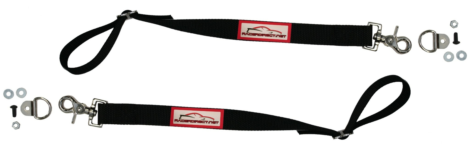 RACERDIRECT.NET PRO MOD CAR DOOR LIMIT STRAP ADJUSTABLE LIMITING STRAPS BLACK
