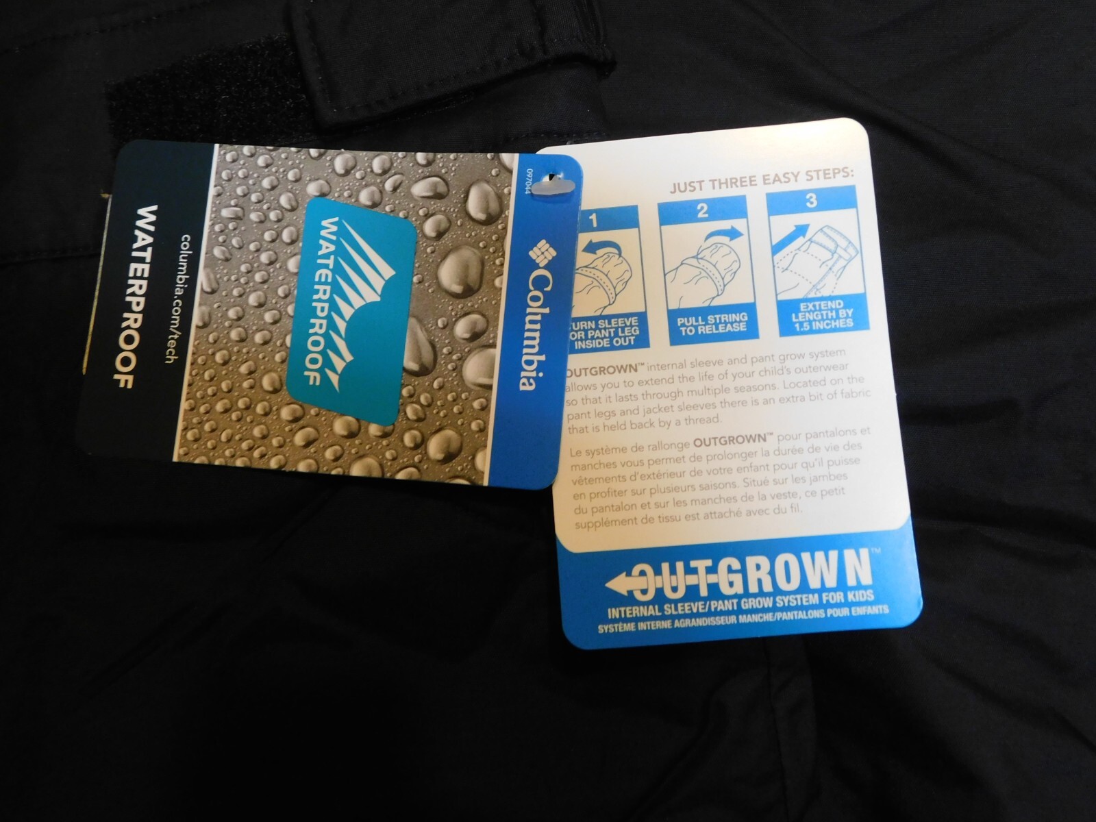 NEW COLUMBIA SNOW PANTS WATERPROOF SKI PANTS BLACK KIDS GIRLS S 7 8