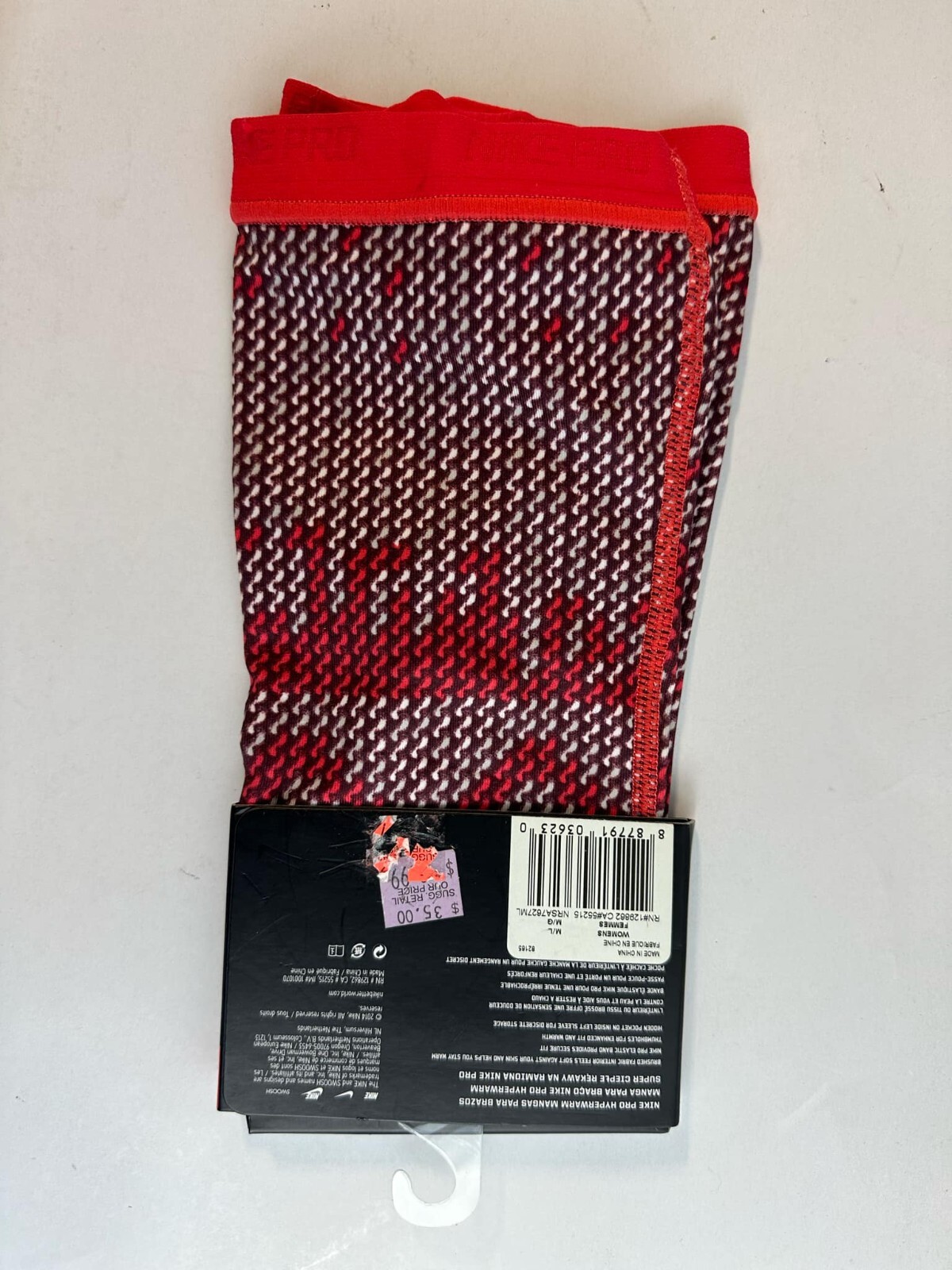 Nike Pro Hyperwarm Print Arm Sleeves Women Action Red/Action Red M/L