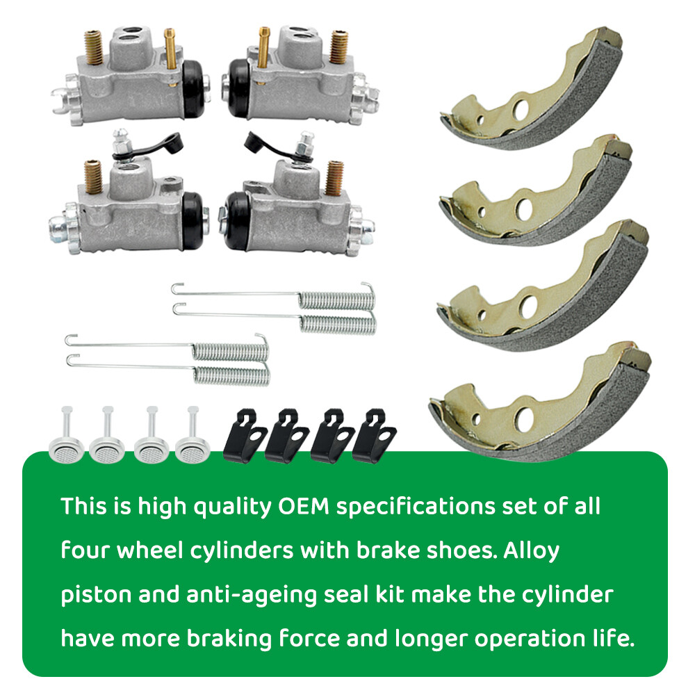 Front Brake Wheel Cylinders & Shoes Kit for Honda Rancher 350 TRX350 2000-2003