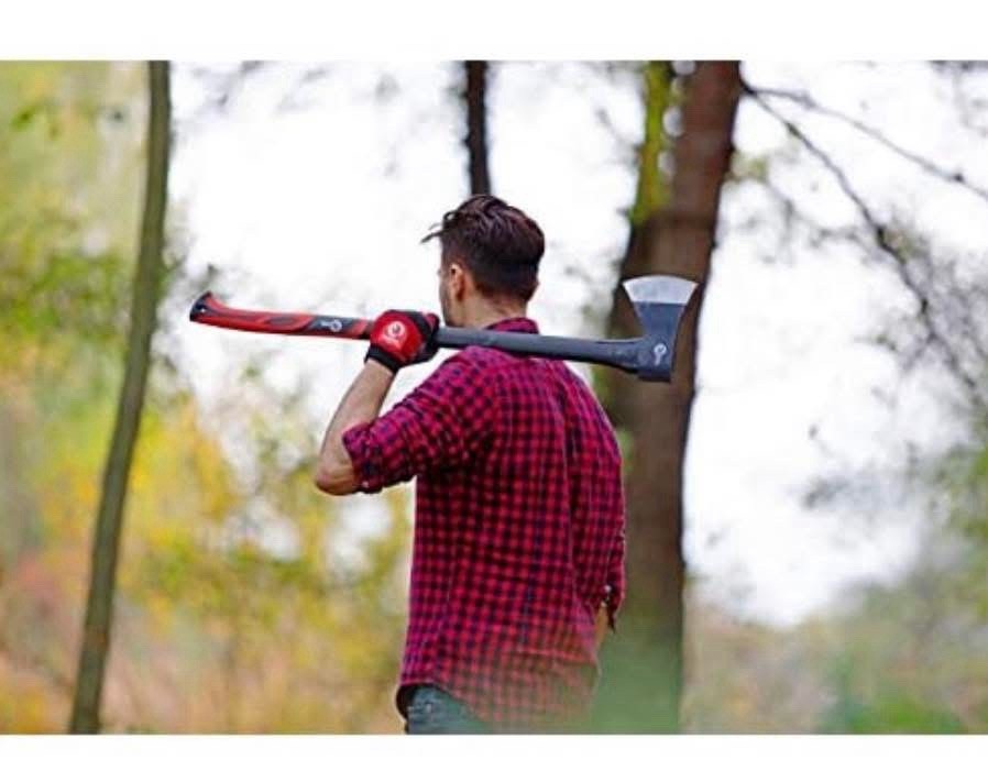 INTERTOOL 35-inch Steel Chopping Axe, 2.8 lbs Felling Axe HT08-0264