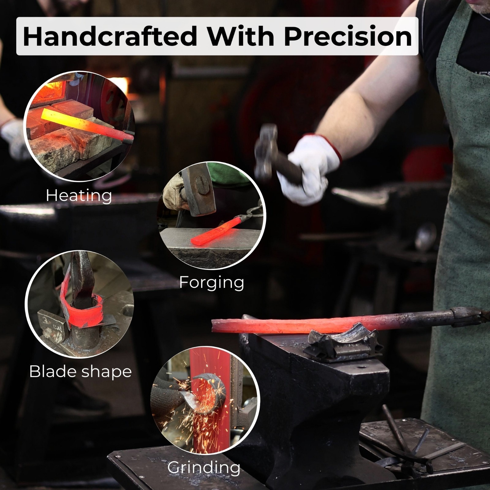 1.18in Blades 2-pieces Hook And Scorp Carving Knife Set 52100 Steel With Sheaths