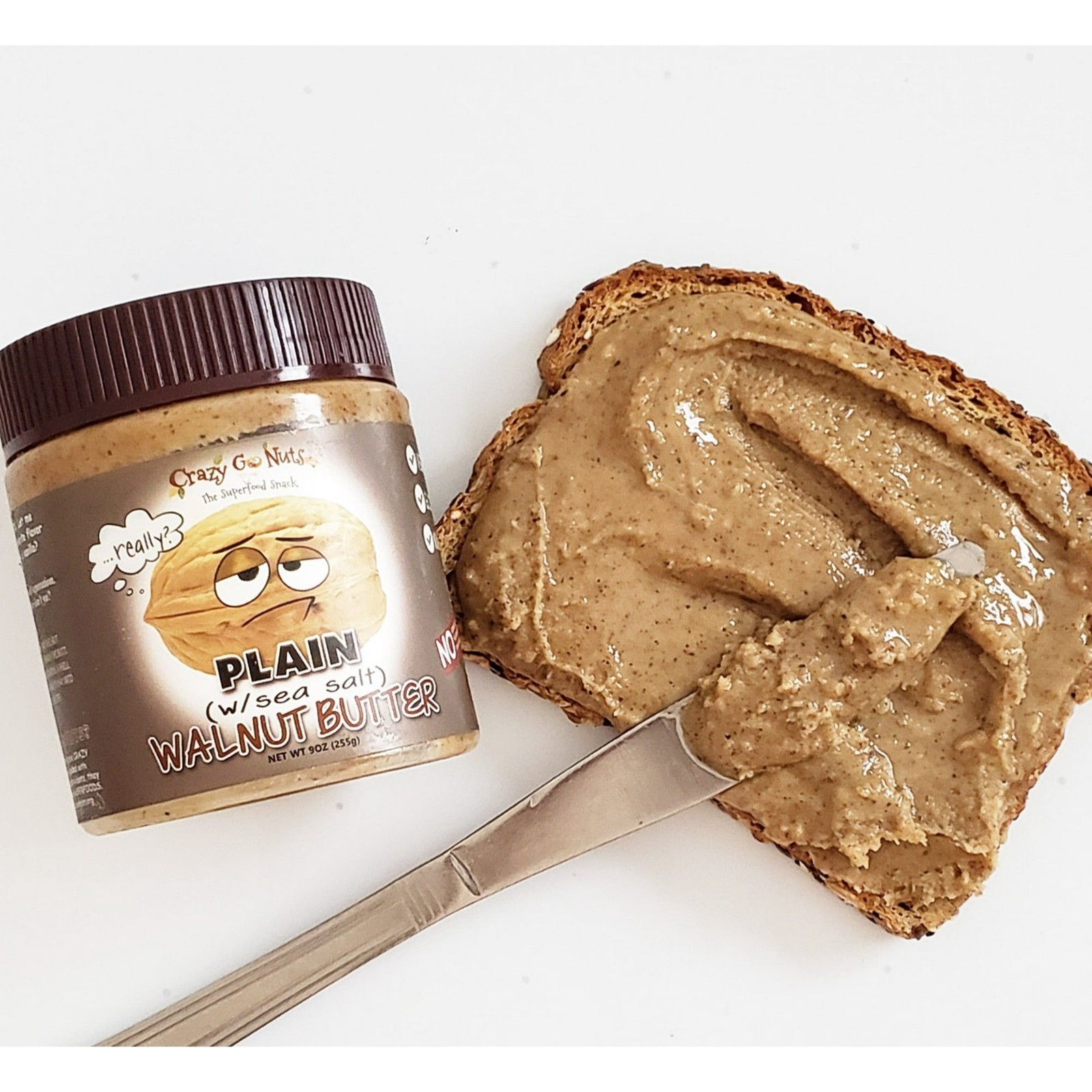 Crazy Go Nuts CGN Plain Walnut Butter with Sea Salt