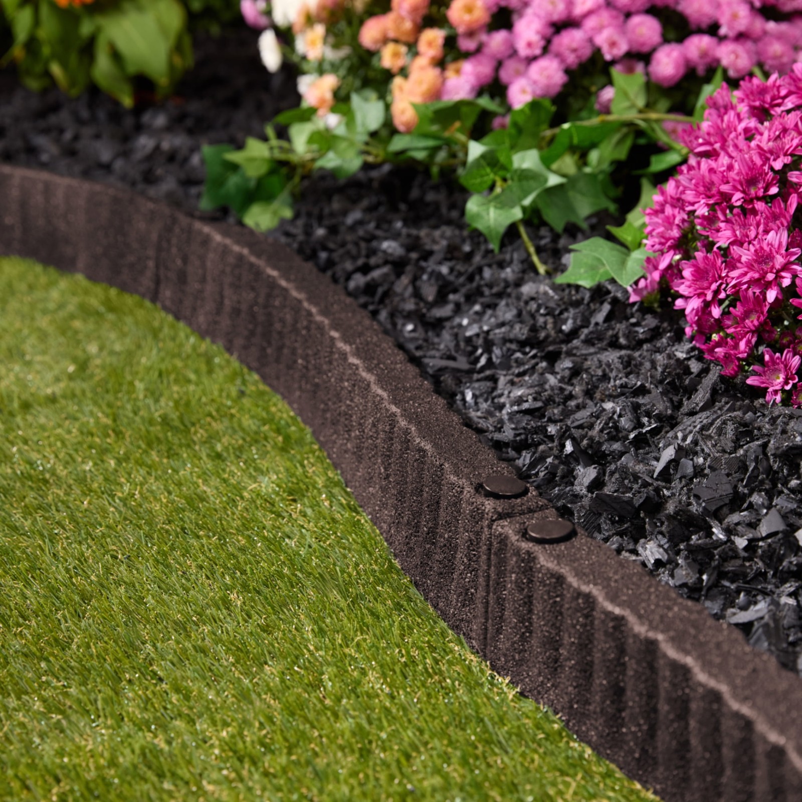 Expert Gardener DCEGTE2SLBN8 Recycled Rubber Garden Border Landscape Edging,