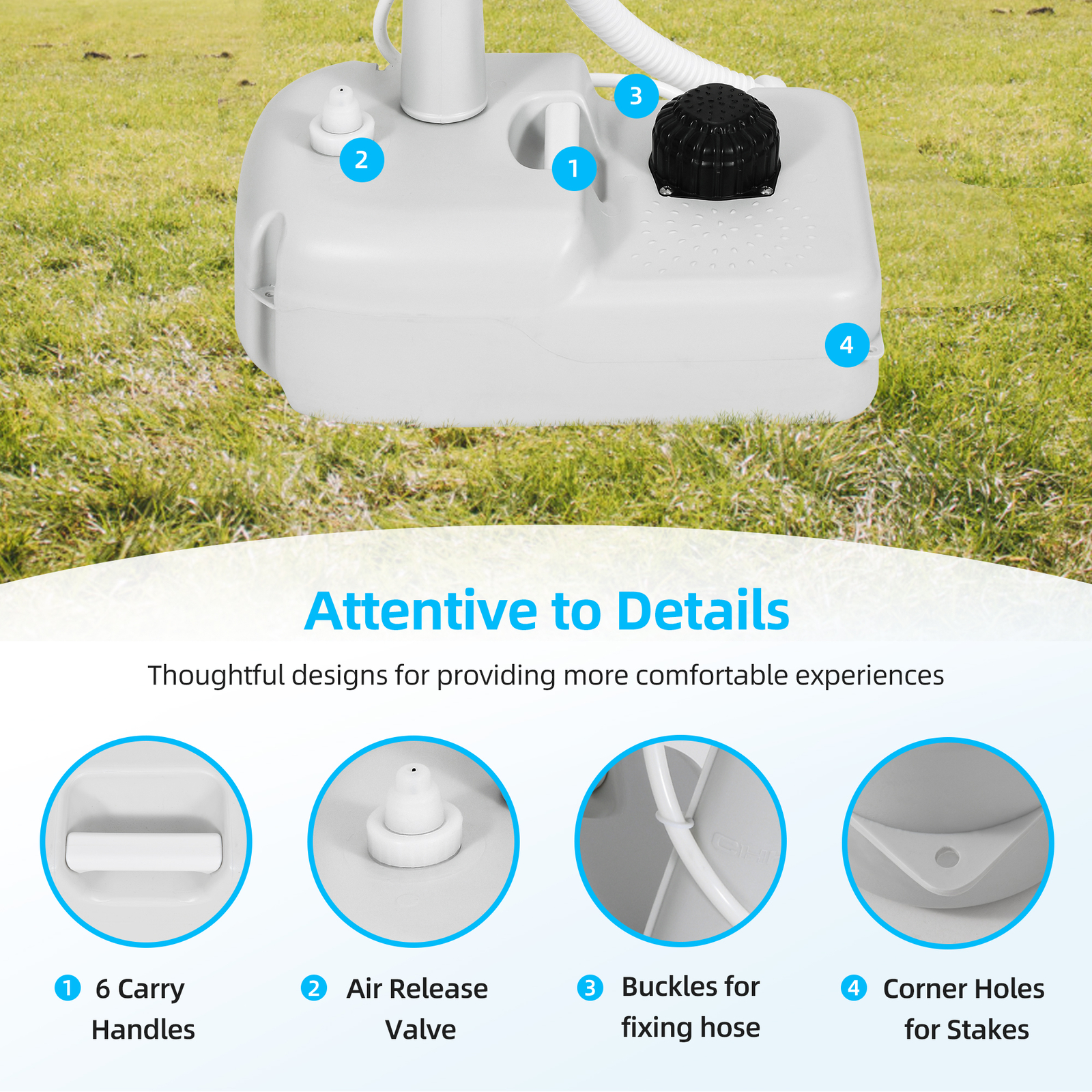 Portable Wash Sink Camping Sink Wash Basin Stand with 24L Recovery Tank Wheels