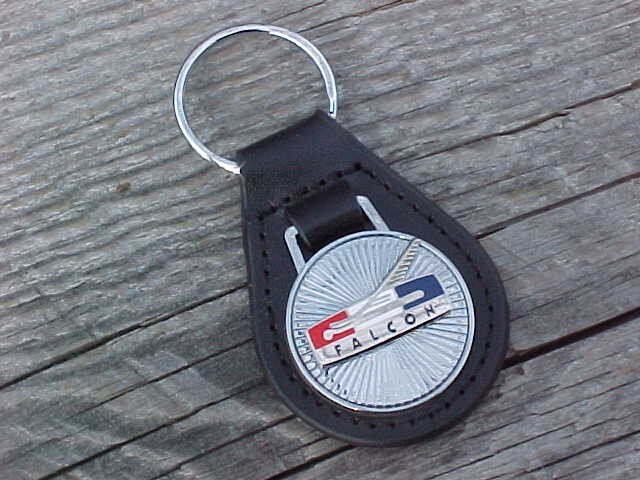 FORD FALCON LEATHER KEY FOB VINTAGE NOS CUSTOM-MADE HI-QUALITY