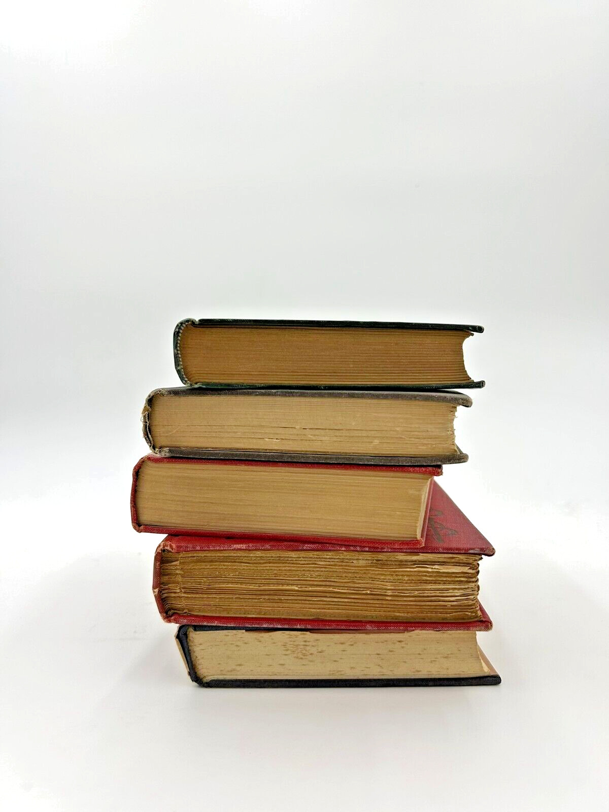 Vintage Book Lot of 5 Old Antiquarian Rare Decoration Hardcover Books