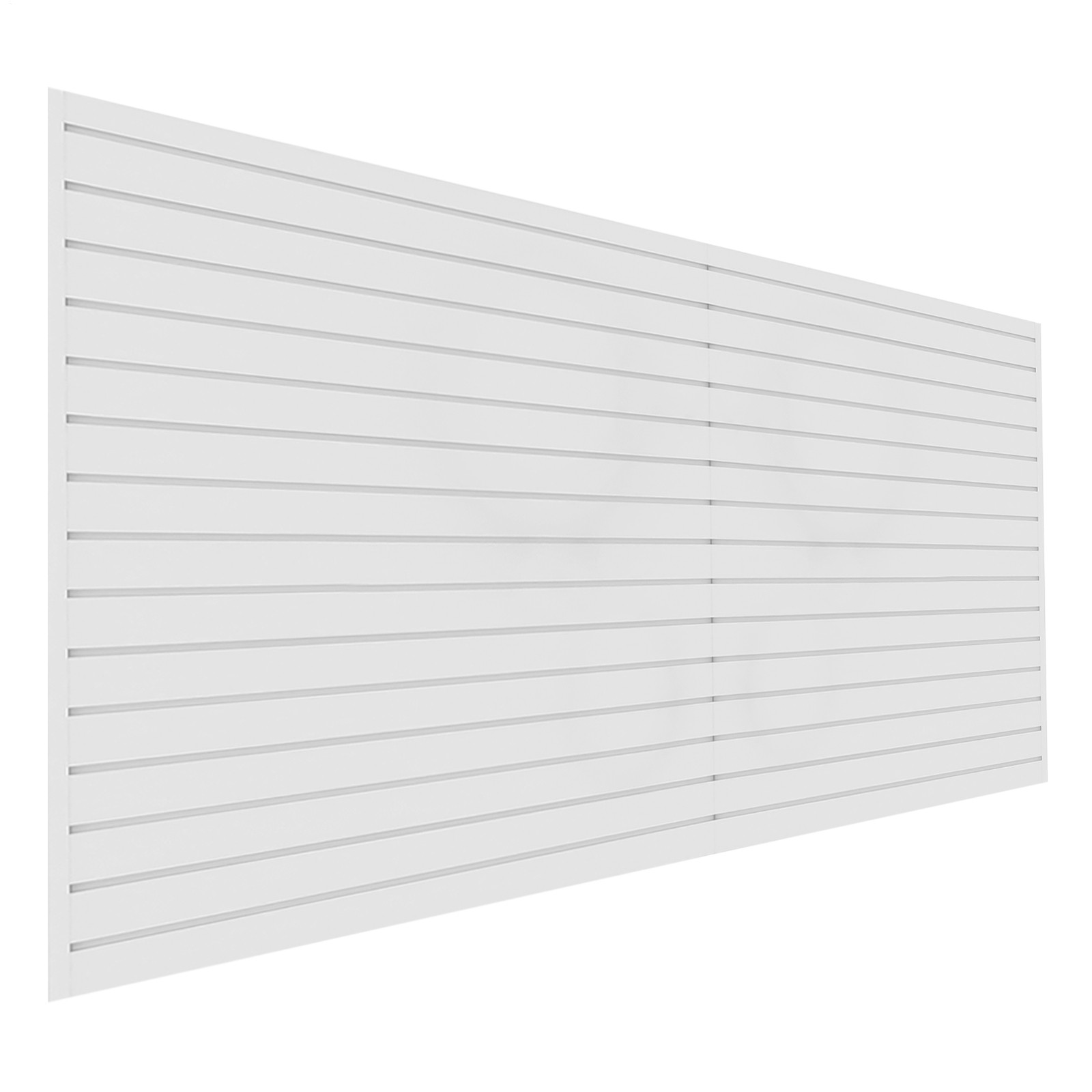 8 X 4 Ft Slat Wall Paneling PVC White Garage Slatwall With Modular Design US