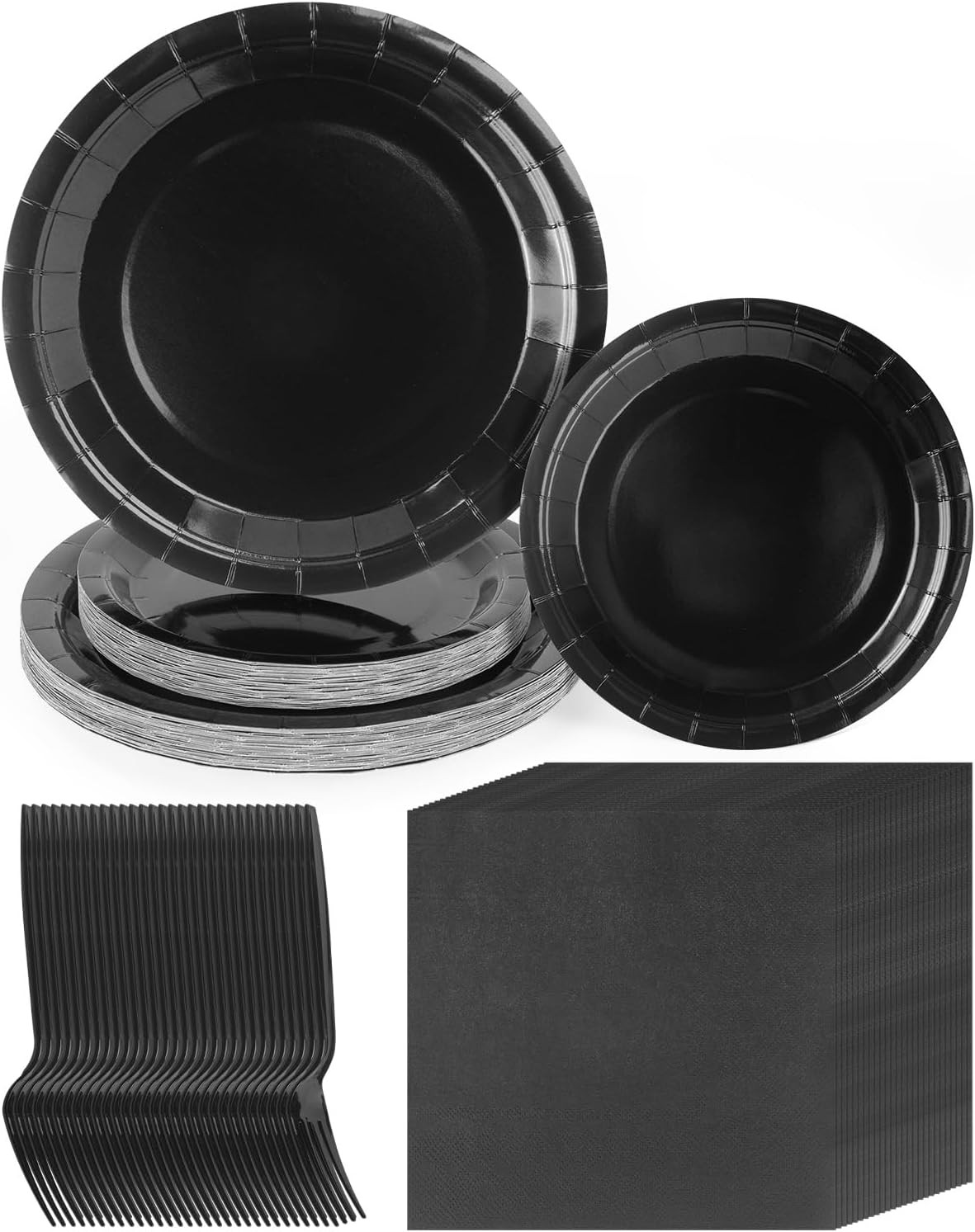 120 Pcs Party Tableware: Plates, Napkins & Forks for All Occasions