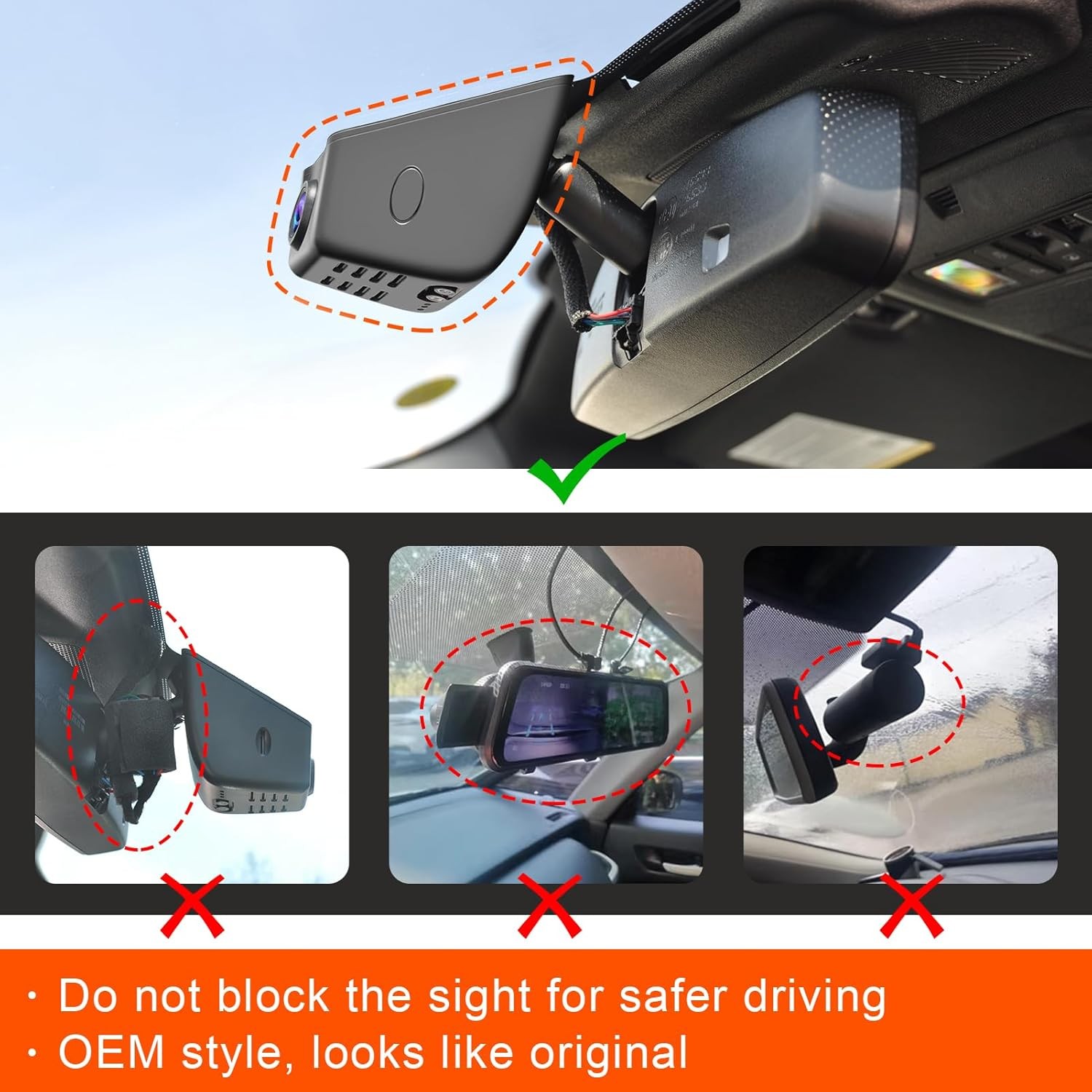 Mangoal Front 4K & Rear 1080P Dash Cam for Ford F150 F250/F350/F450 Super Duty