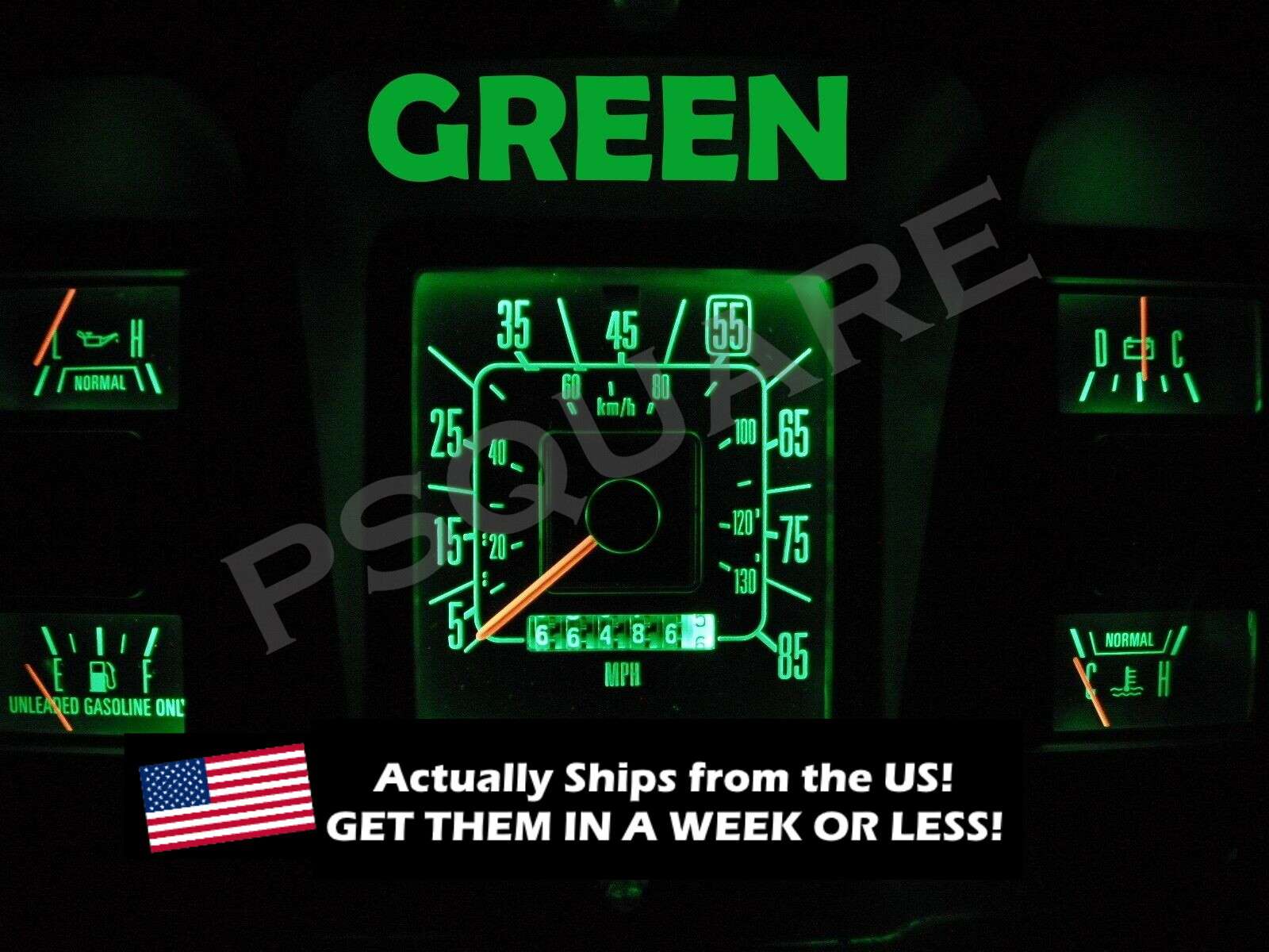 Gauge Cluster LED Dashboard Bulbs Green For Ford 73 79 F100 - F350 Truck