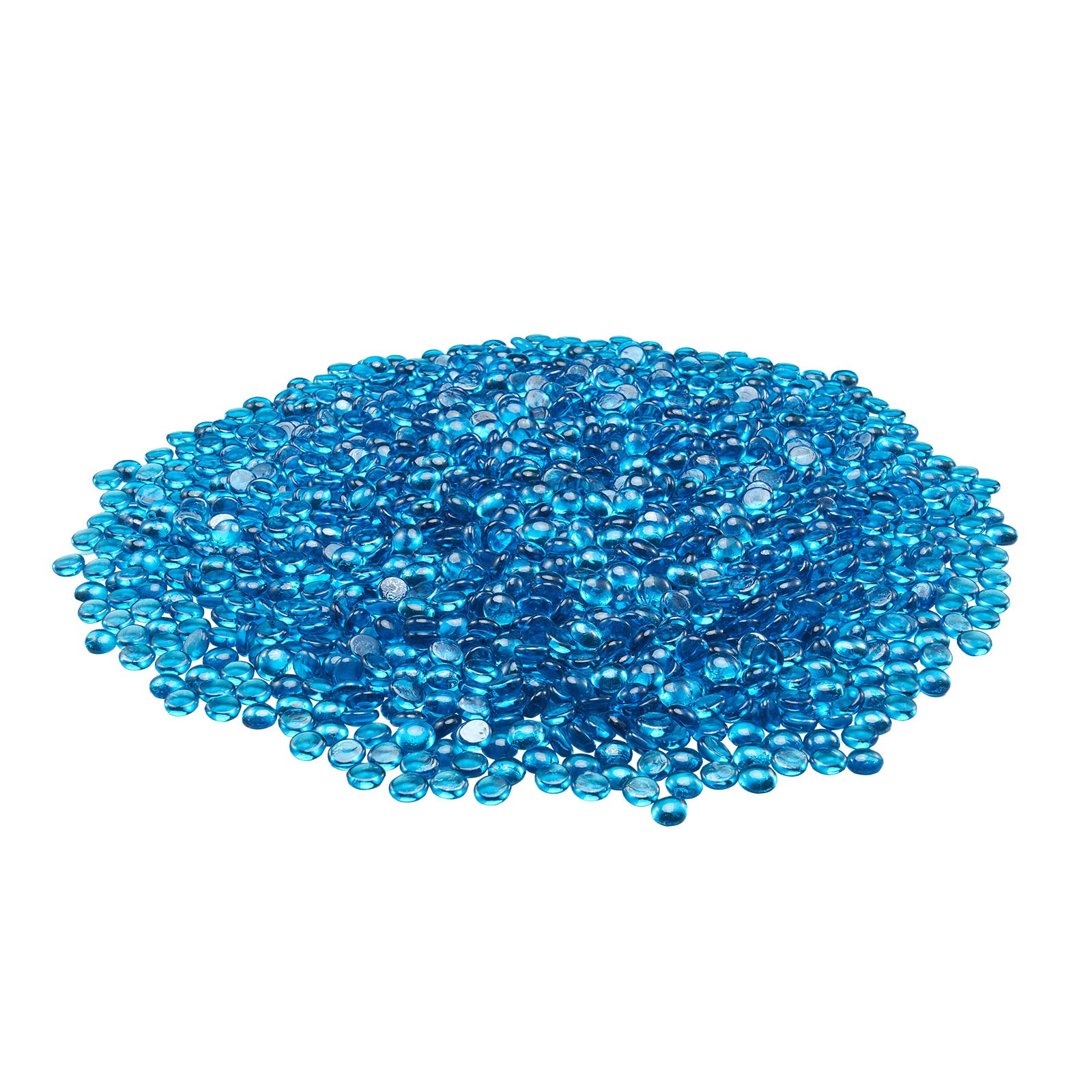 Uimoso 20 lbs 3/4" Caribbean Blue Fire Glass Beads for Fire Pits and Fireplaces