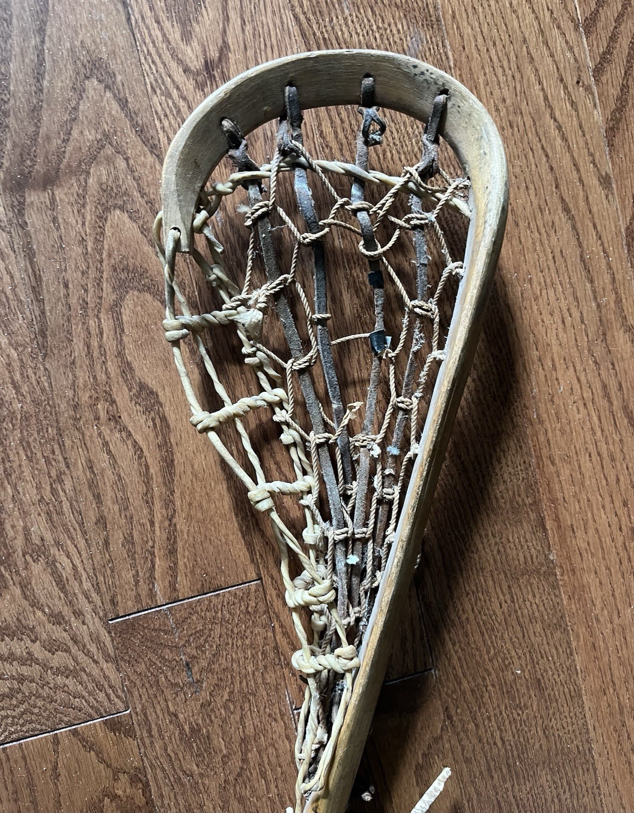 Vintage Youth/Mite Canadian Wood Box Lacrosse Stick - 32”