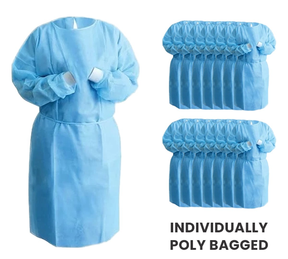 Isolation Gowns Disposable AAMI Level 3 Blue Medical - XL - 10/20/40/80 PCS