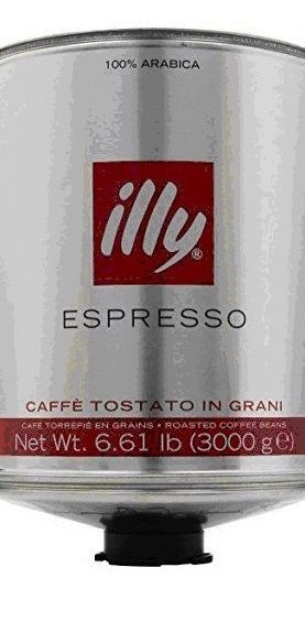 ILLY ESPRESSO 6.61 LBS BEAN DARK/INTENSO ROAST *SCREW ON LID - exp date 2026+